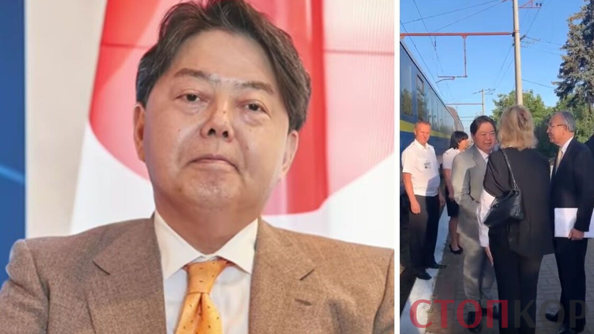В Україну з неоголошеним візитом прибув міністр закордонних справ Японії (відео)