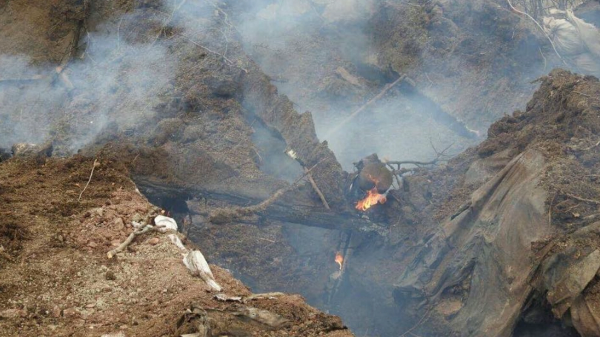 Пожар в блиндаже