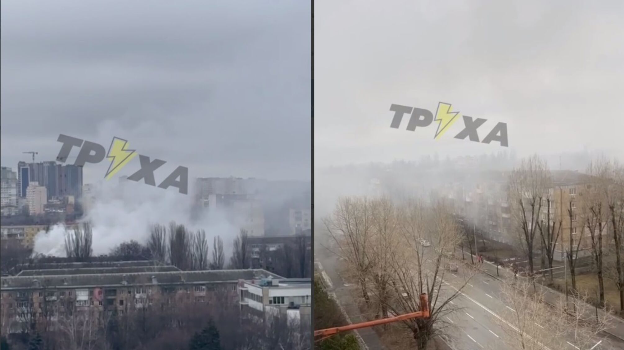 Весь Отрадный затянут дымом из-за пожара