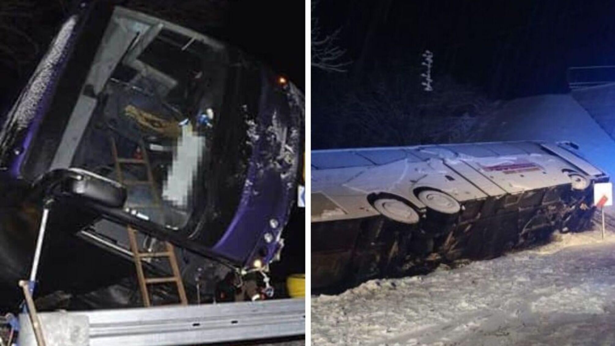 Перевернувся автобус з українцями в Польщі