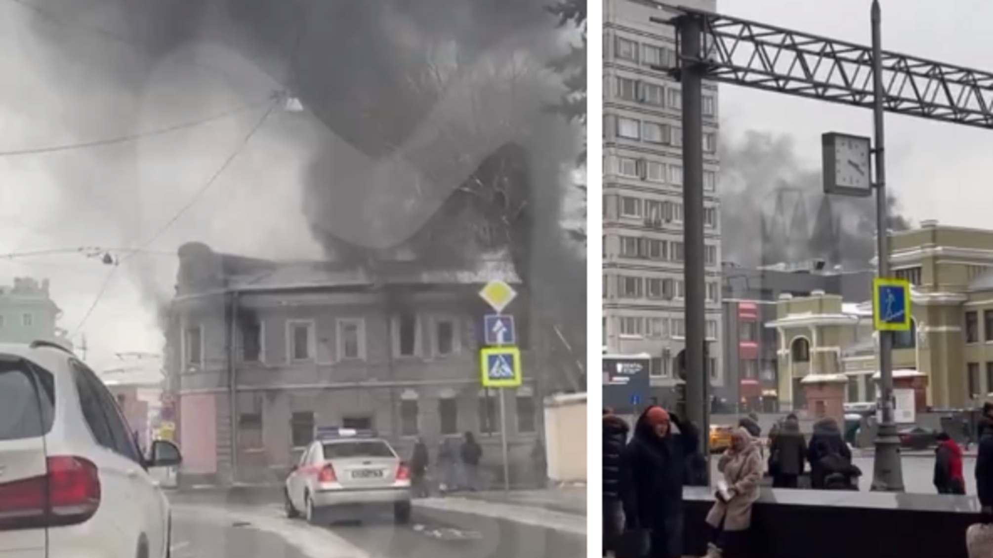 В Москве загорелся офис Компартии