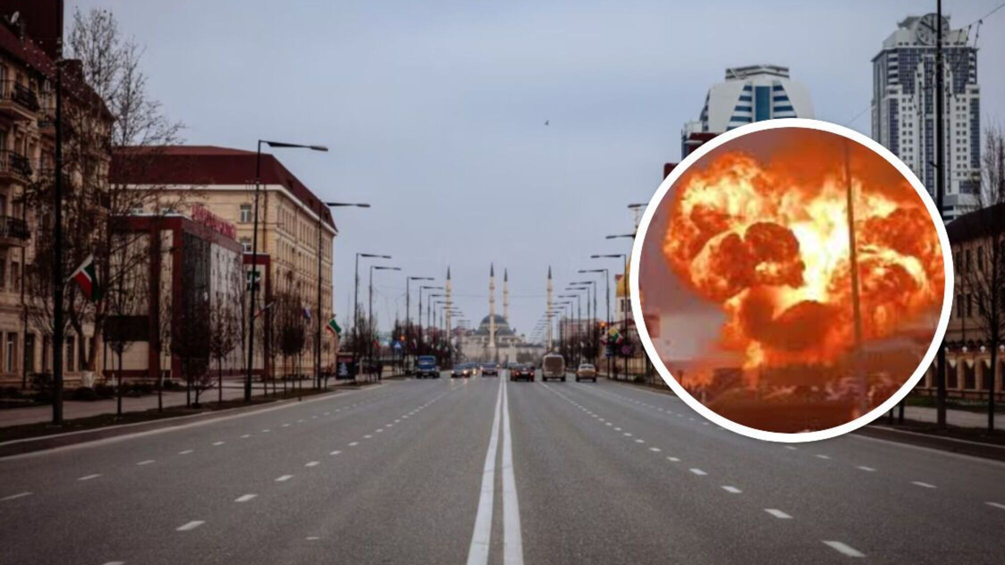 Взрыв на заправке в Грозном