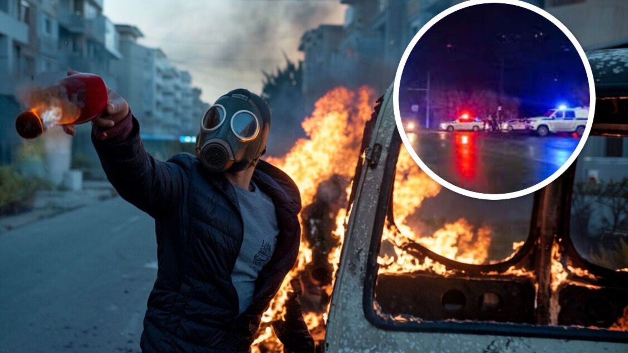 У місті Коркіно затримано близько 40 росіян після протестів проти ромської громади