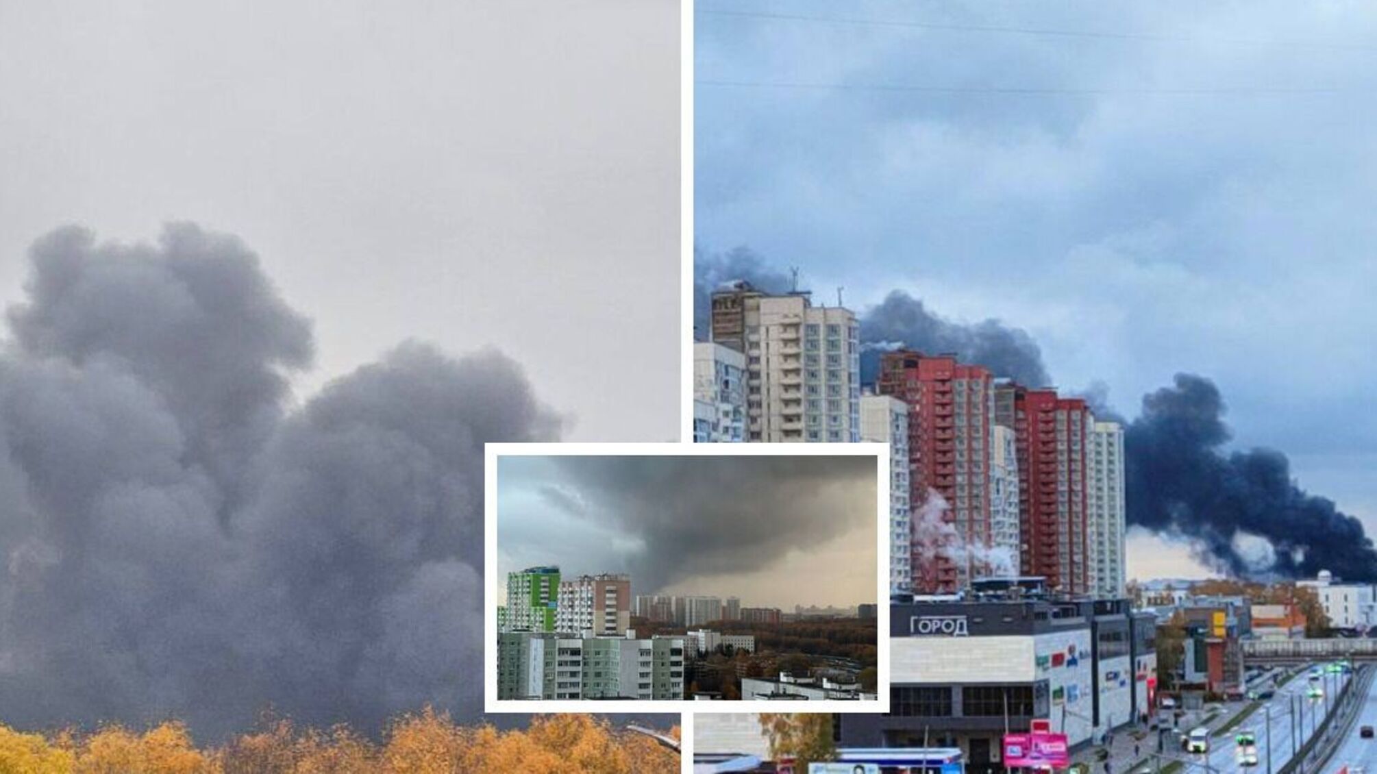 Масштабный пожар на складе удобрений в россии