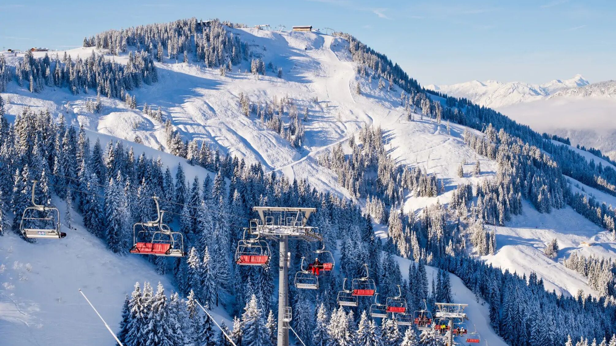 лыжи, снег, курорт