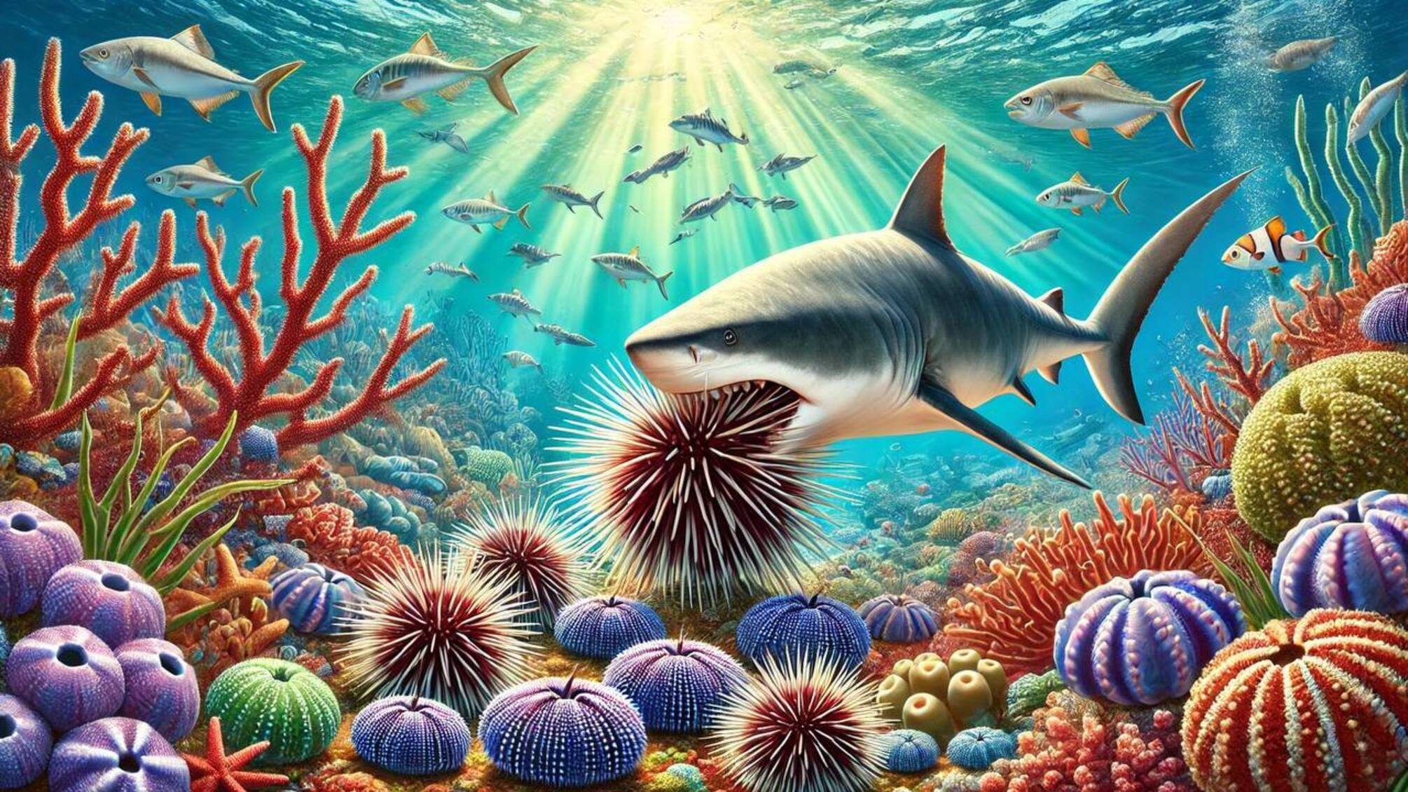 Акулы стали главными хищниками морских ежей