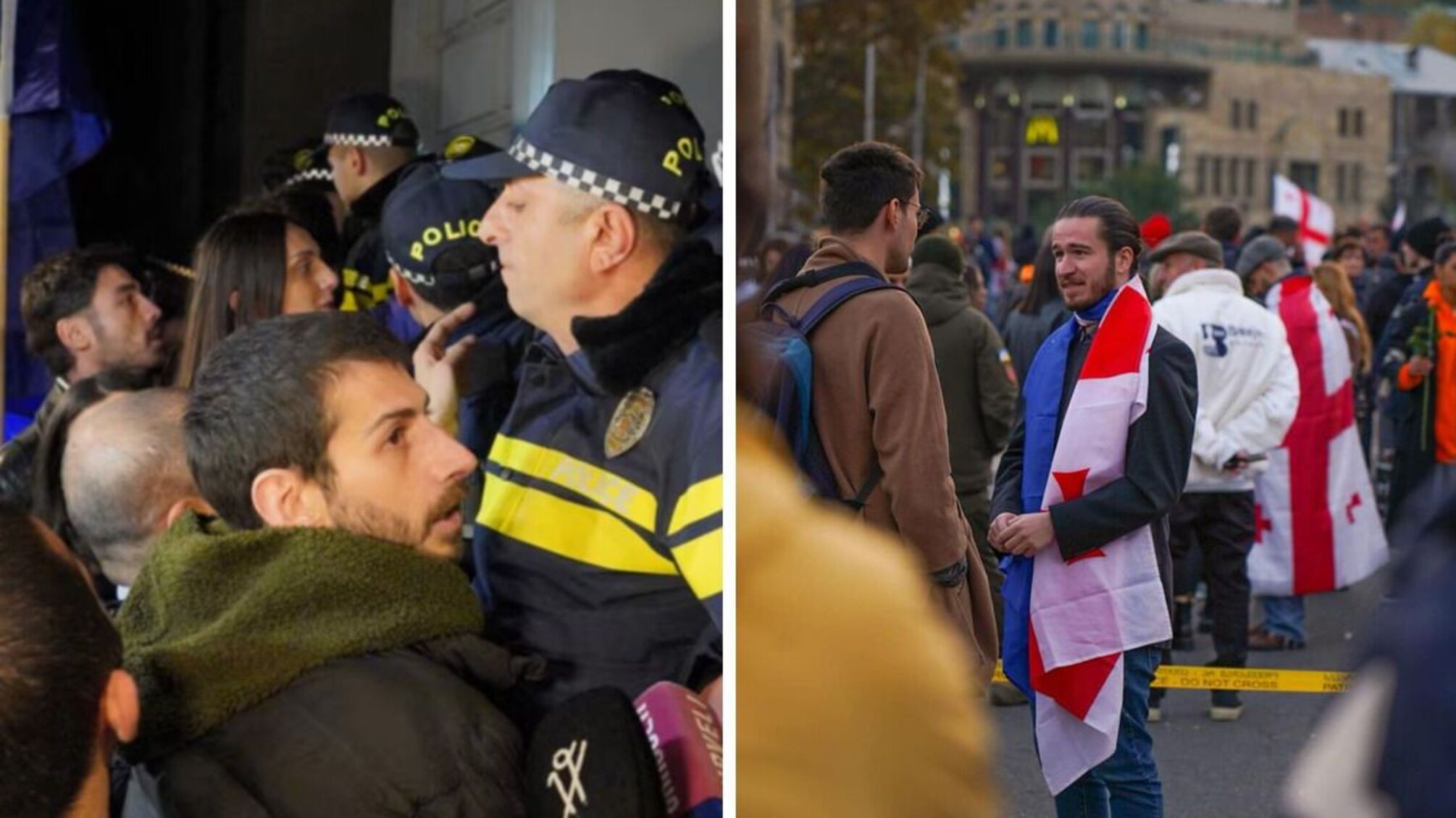 Ночная забастовка в Тбилиси