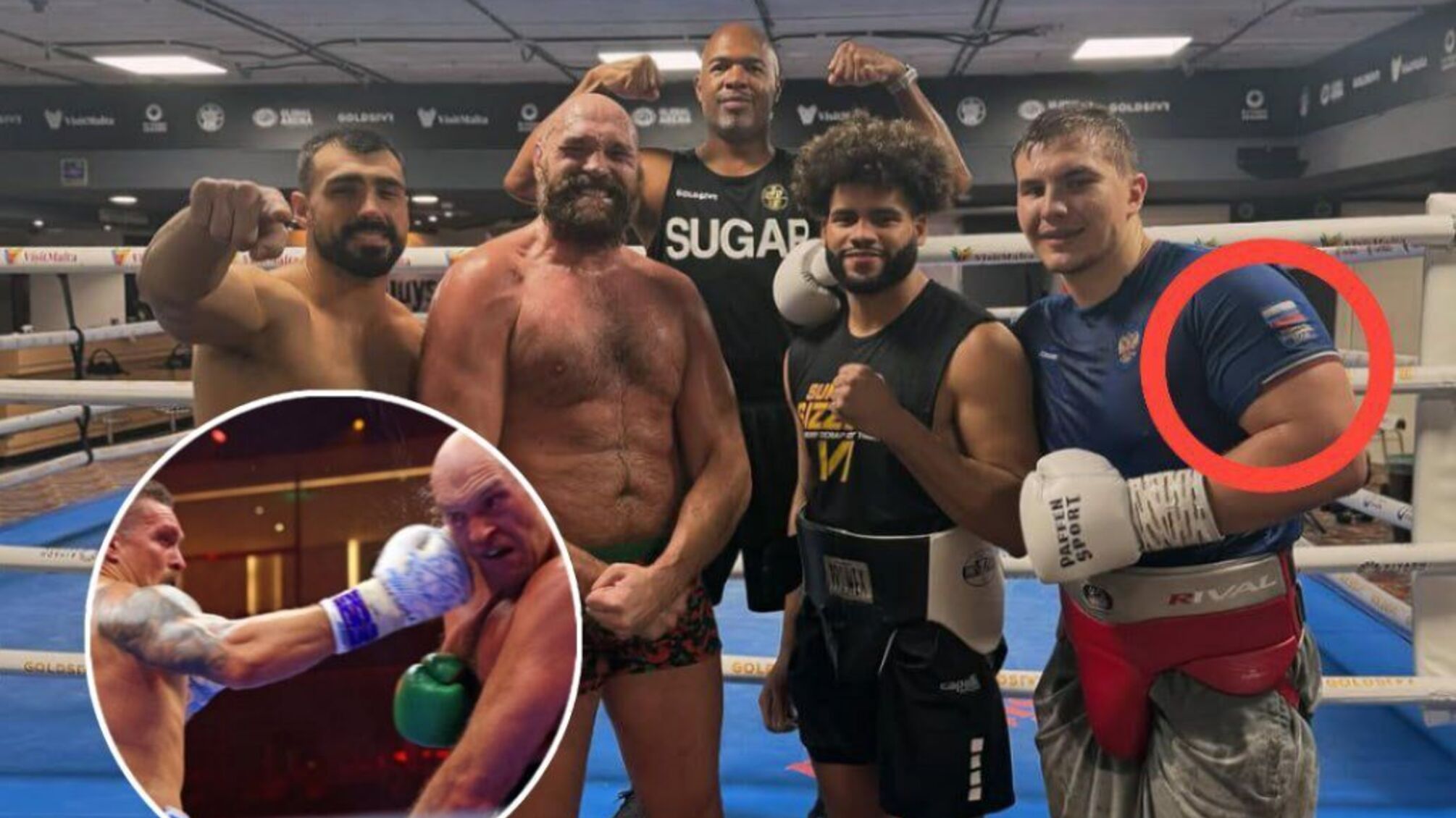 Тайсон Фьюри готовится к реваншу с Усиком, спаррингируя с россиянином, поддерживающим войну