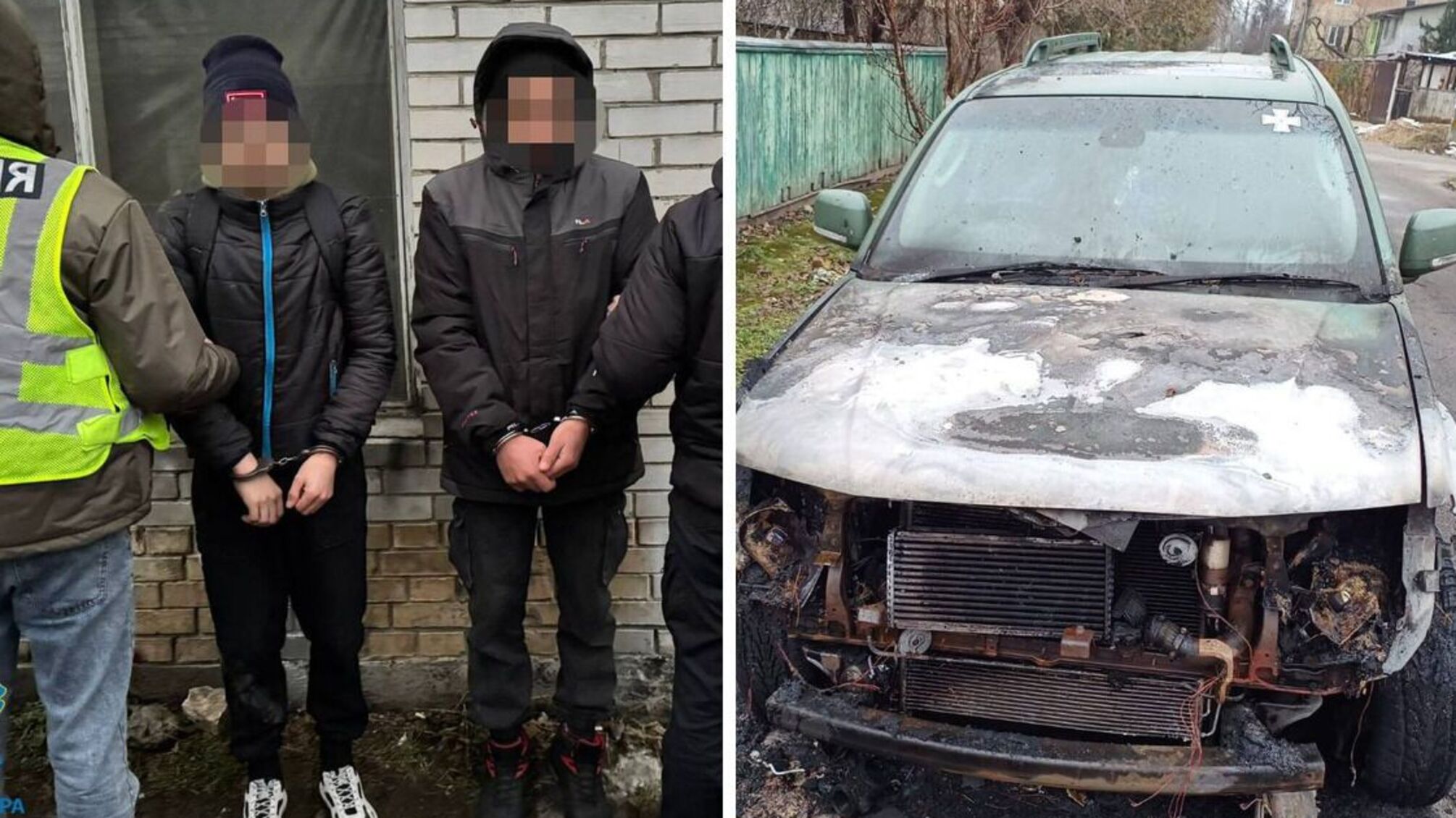 Підпал військового авто у Києві