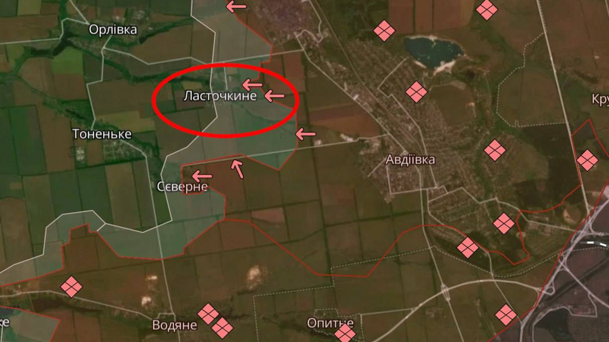 ВСУ пришлось отойти с н.п. Ласточкино из-за угрозы перекрытия логистических путей
