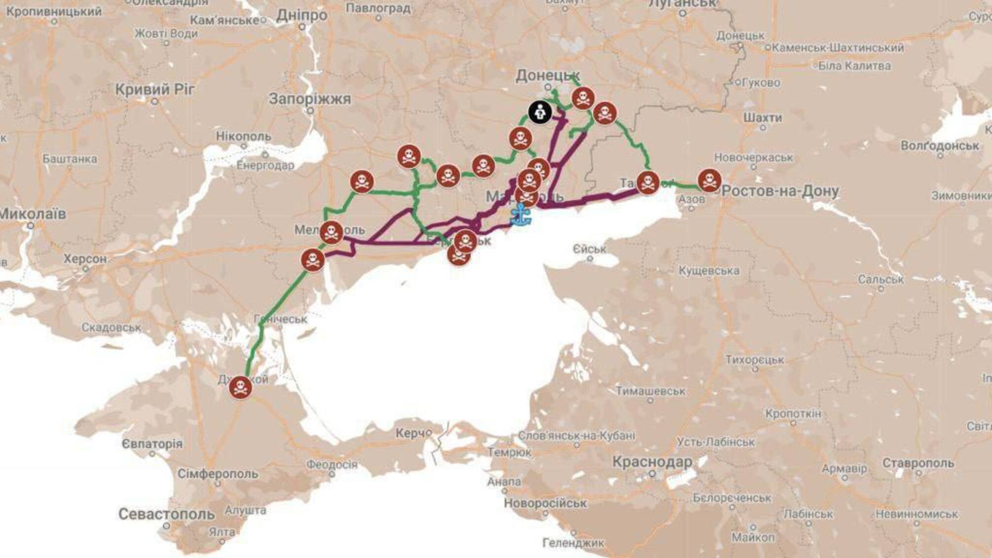 оккупанты начали строительство новой железной дороги из Мариуполя в Крым