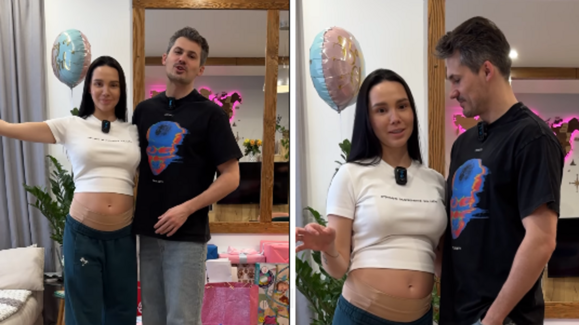 Евгений Кот вместе с беременной женой сделали распаковку подарков на гендер-пати