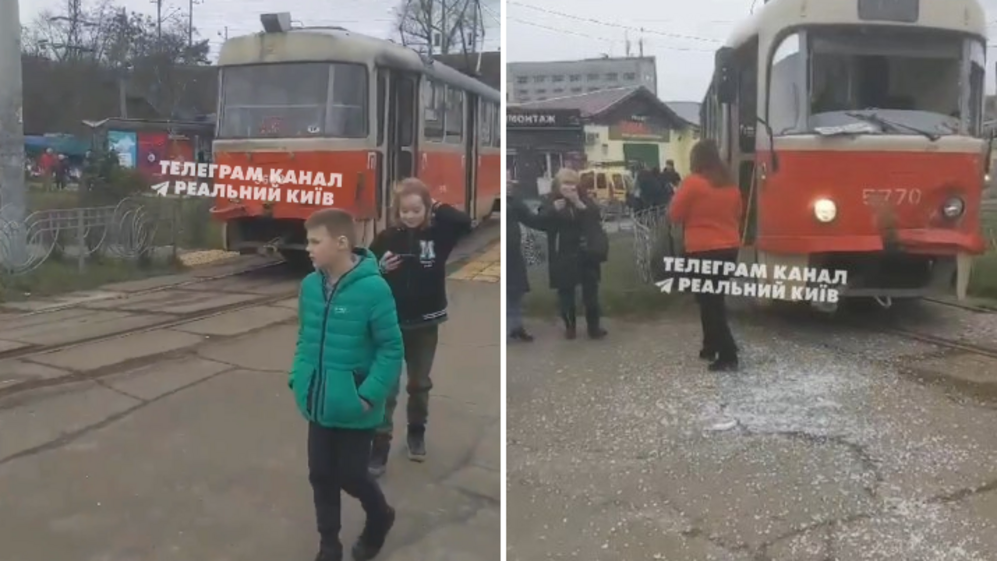 У Києві стикнулися два трамваї