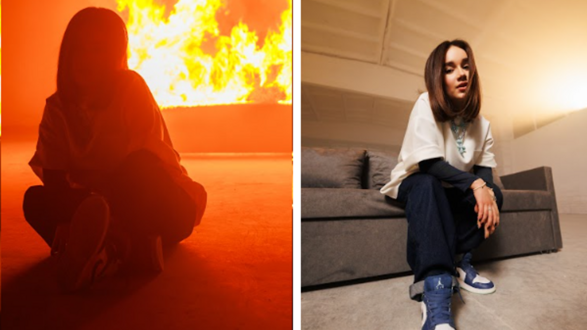 'Команда переживала, чтобы сгорел диван, а не я': певица GEREGA представит экстремальный клип 'Снова'
