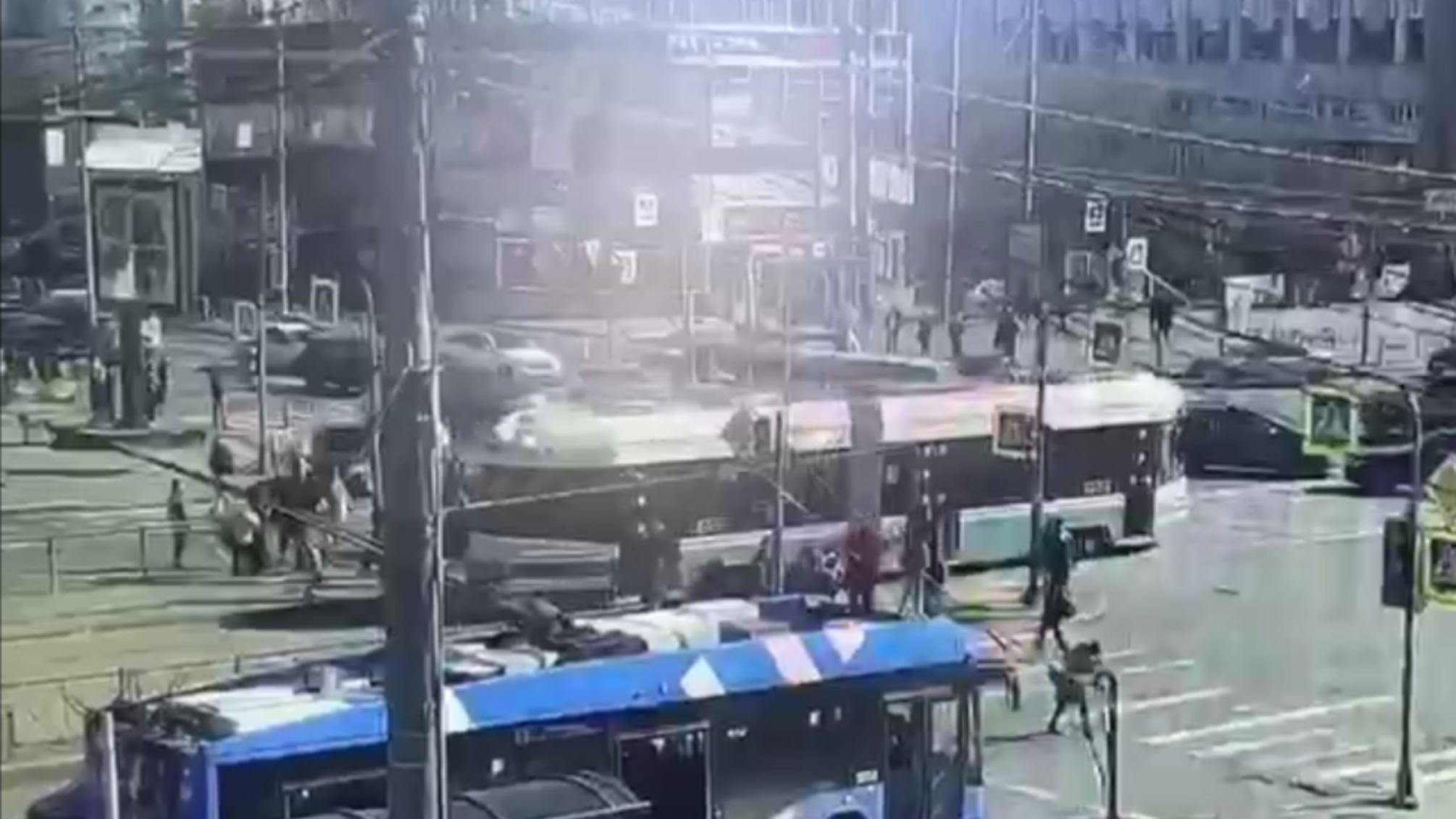 Трамвай «Довлатов» в Санкт-Петербурге попал в ДТП с пешеходами