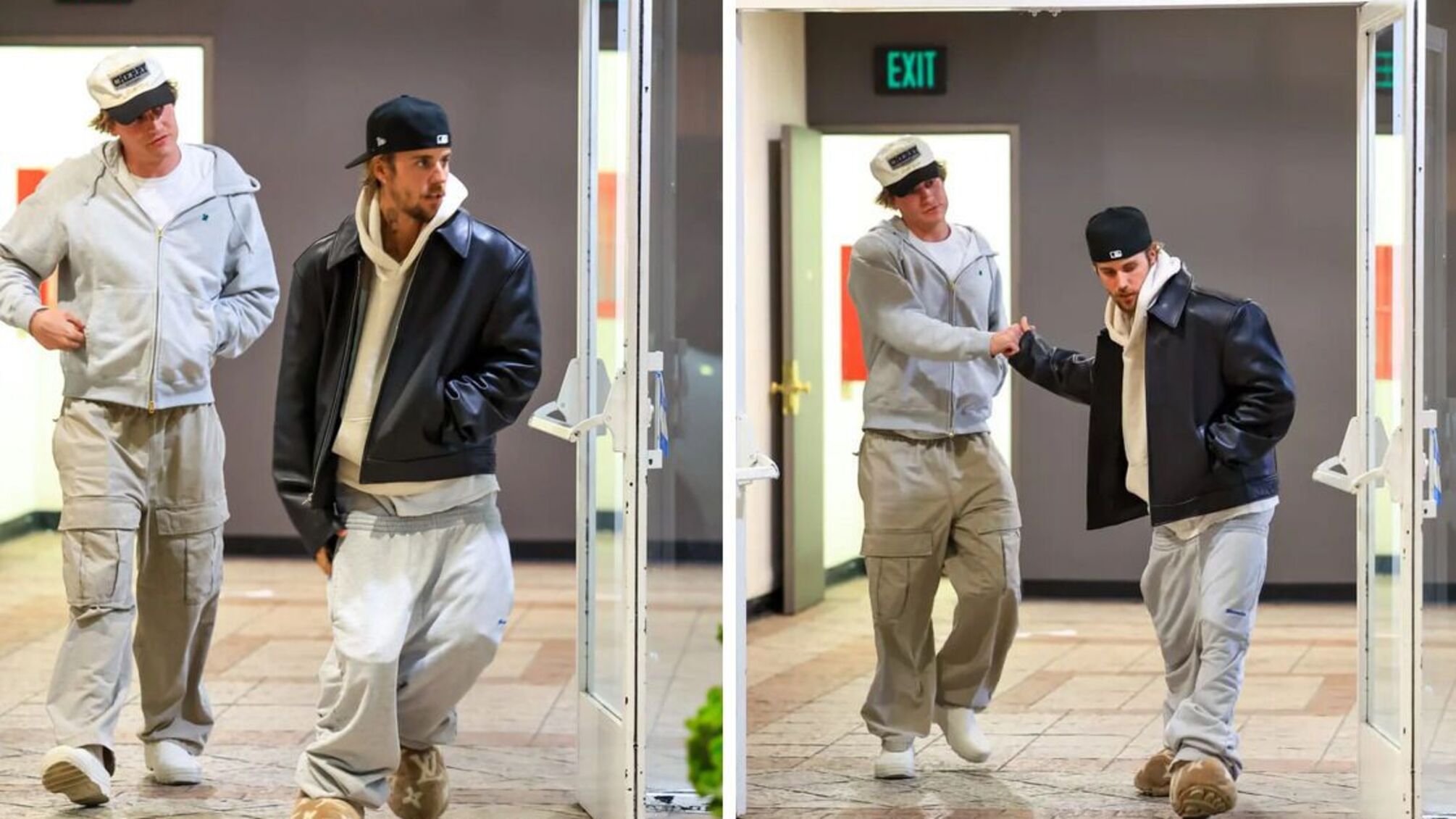 Джастин Бибер в тапочках от Louis Vuitton