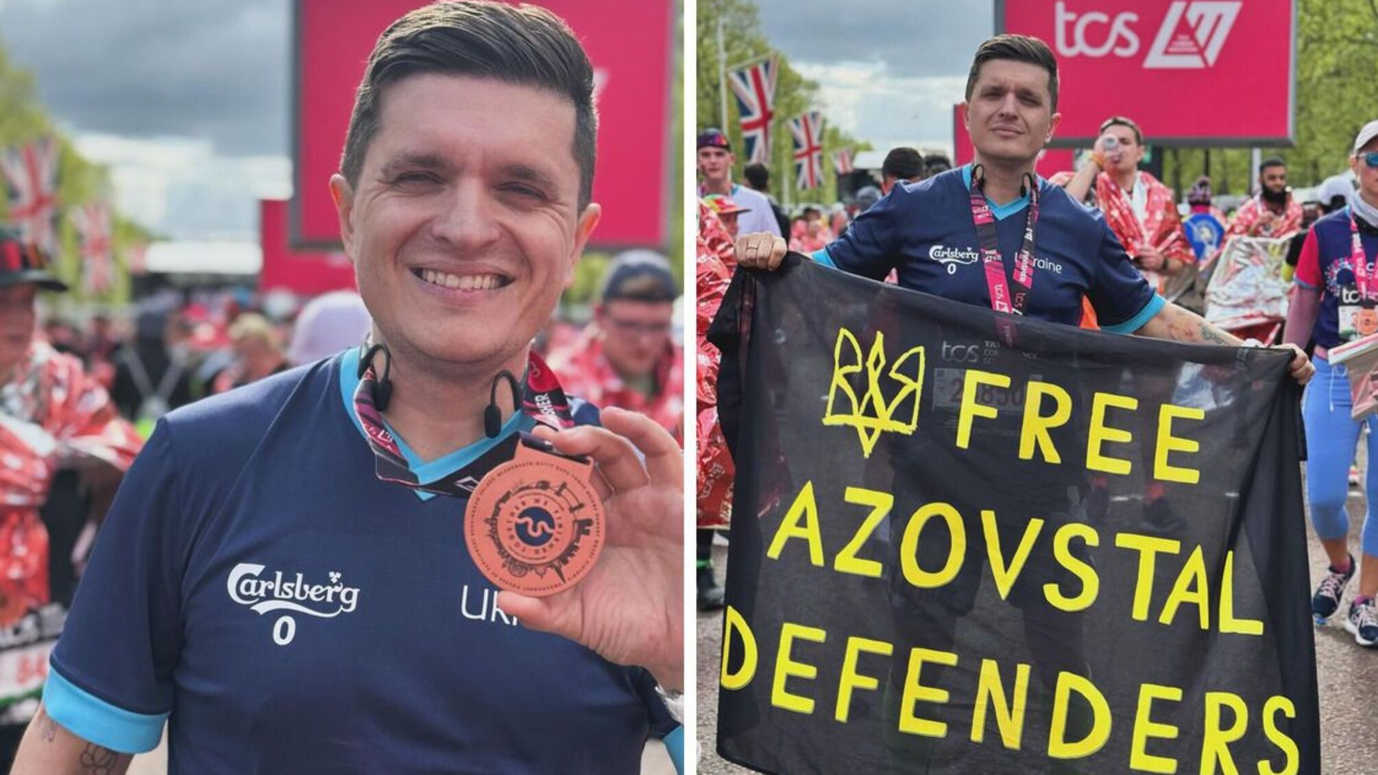 Анатолий Анатолич пробежал Лондонский марафон в поддержку украинских военнопленных