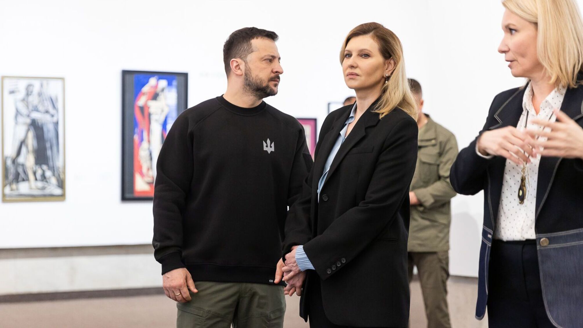 Супруги Зеленские посетили выставку Аллы Горской в Киеве