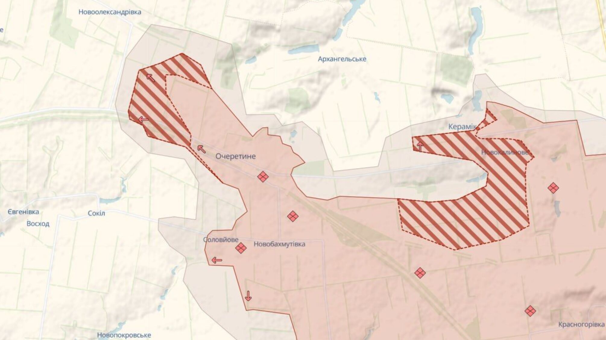 Російські війська просунулися в декількох населених пунктах Донеччини