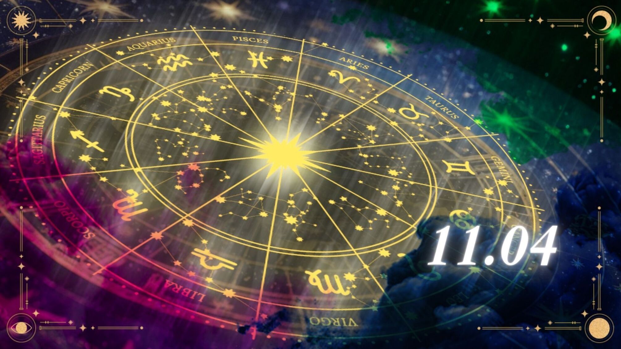 Цветные знаки зодиака по кругу