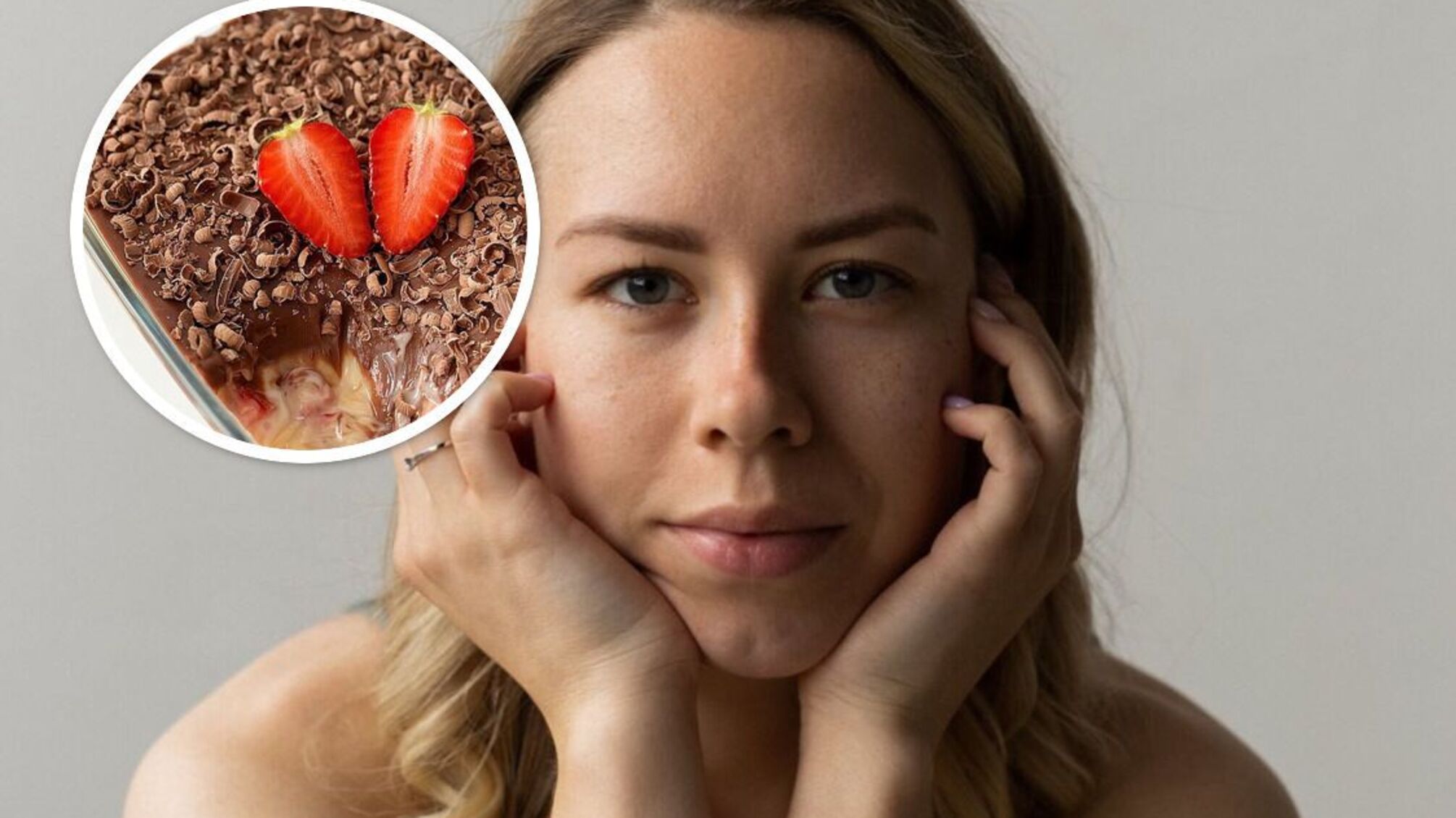 Десерт с клубникой