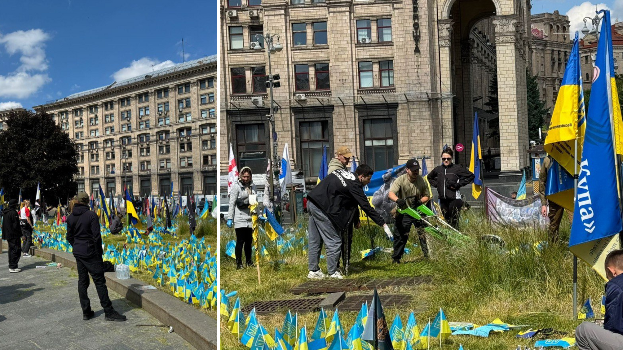  Не забувати про Героїв: у Києві відбулась акція з ушляхетнення меморіалу на Майдані Незалежності (фото)