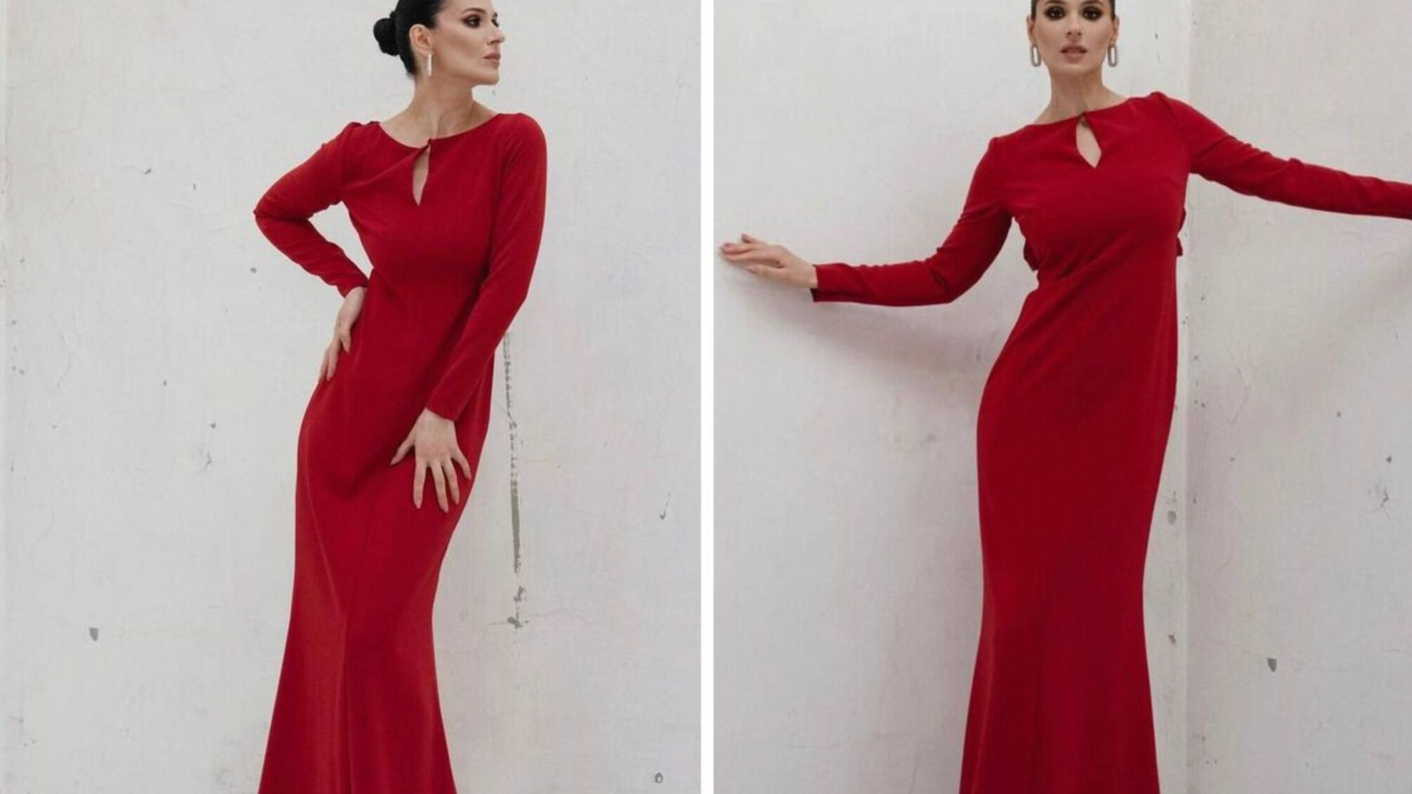 Маша Ефросинина в красном платье