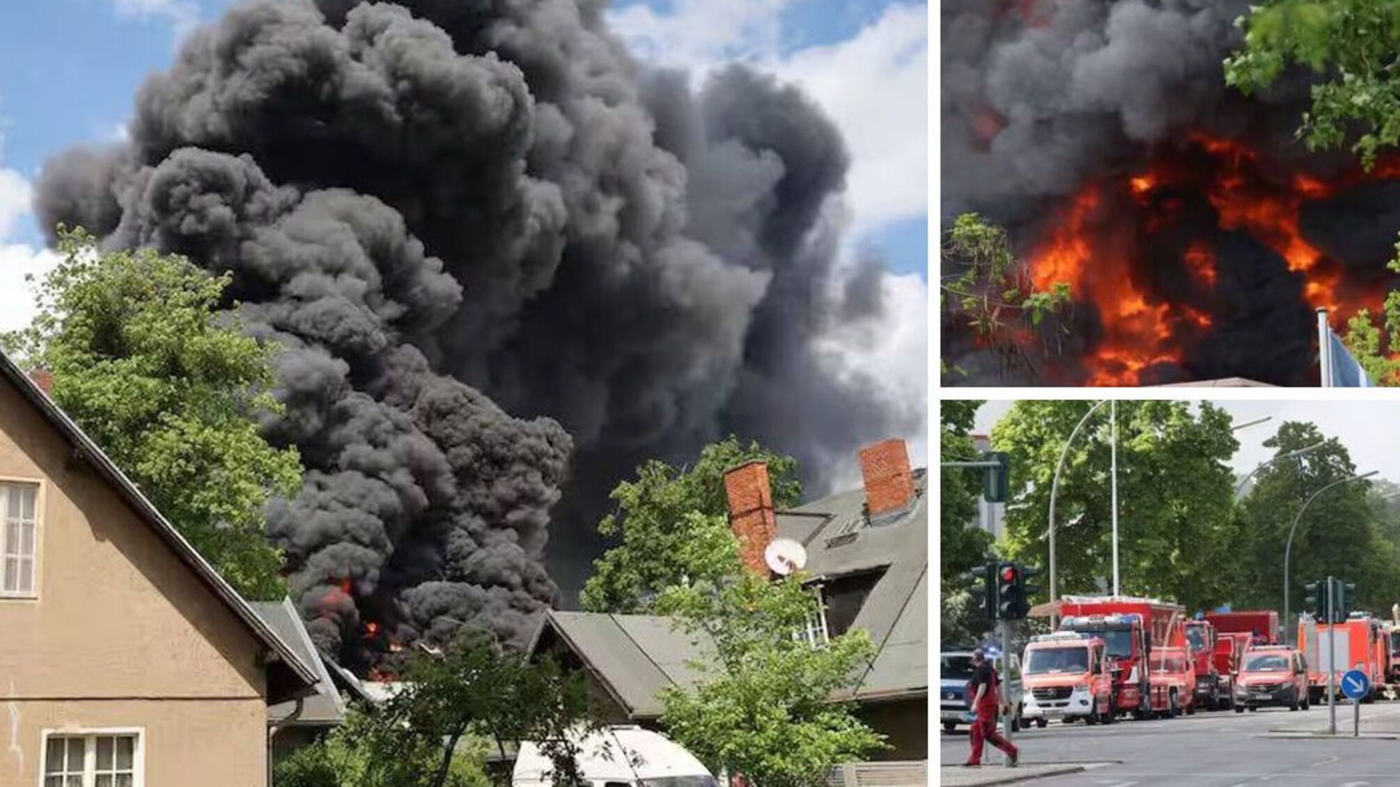 Дым из серной кислоты и цианида меди: в Германии произошел сильный пожар на металлургическом заводе