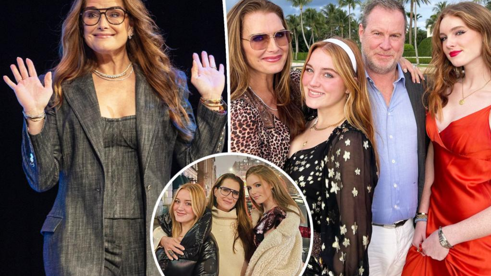 Брук Шилдс с семьей