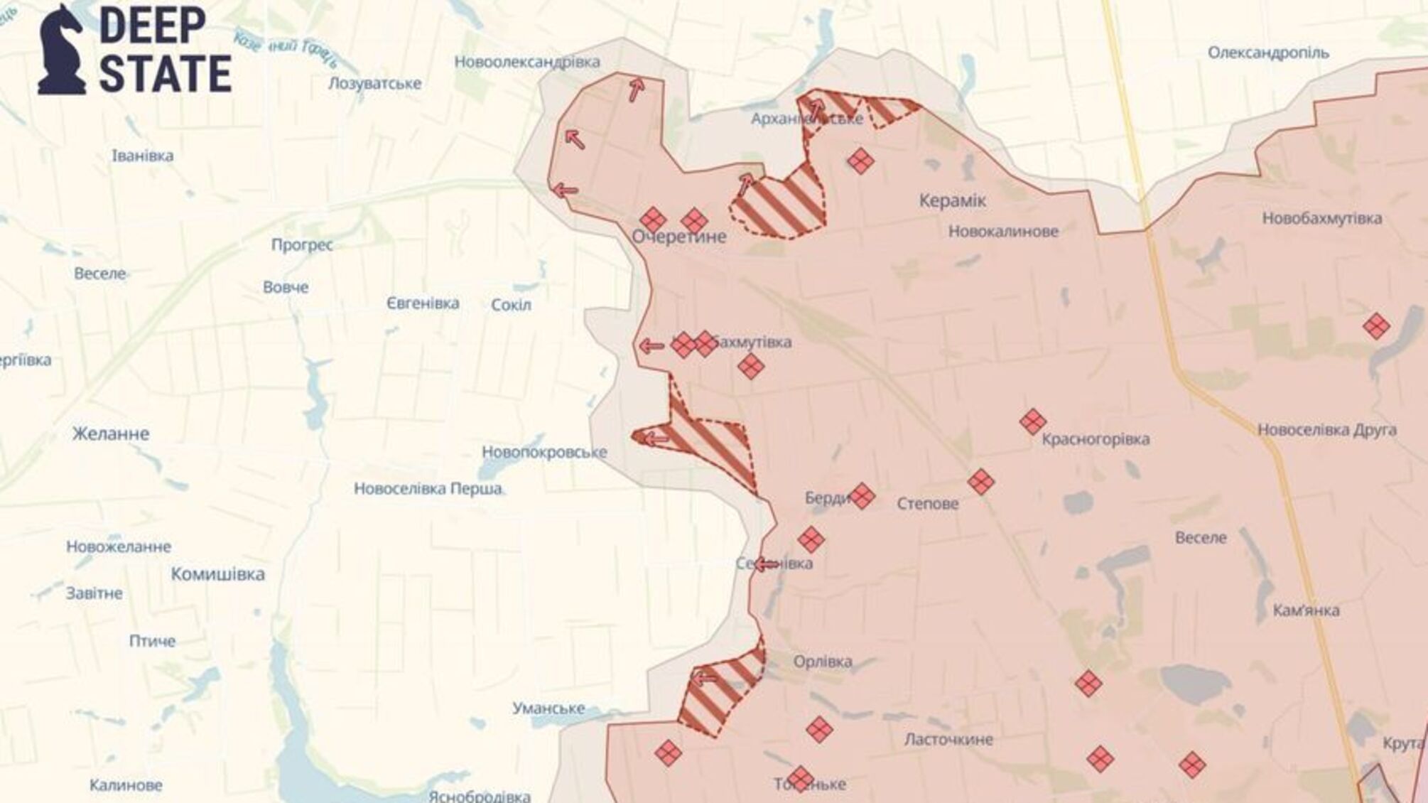 Россияне оккупировали Кисловку и продвинулись в Донецкой области, – DeepState