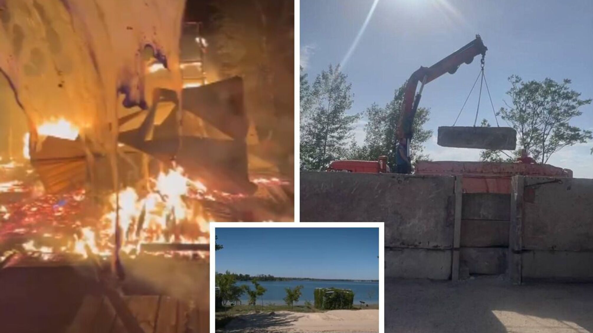 Сгоревшее кафе и украденный пляж: в Каменском на Днепропетровщине идут ожесточенные бои за прибрежную полосу