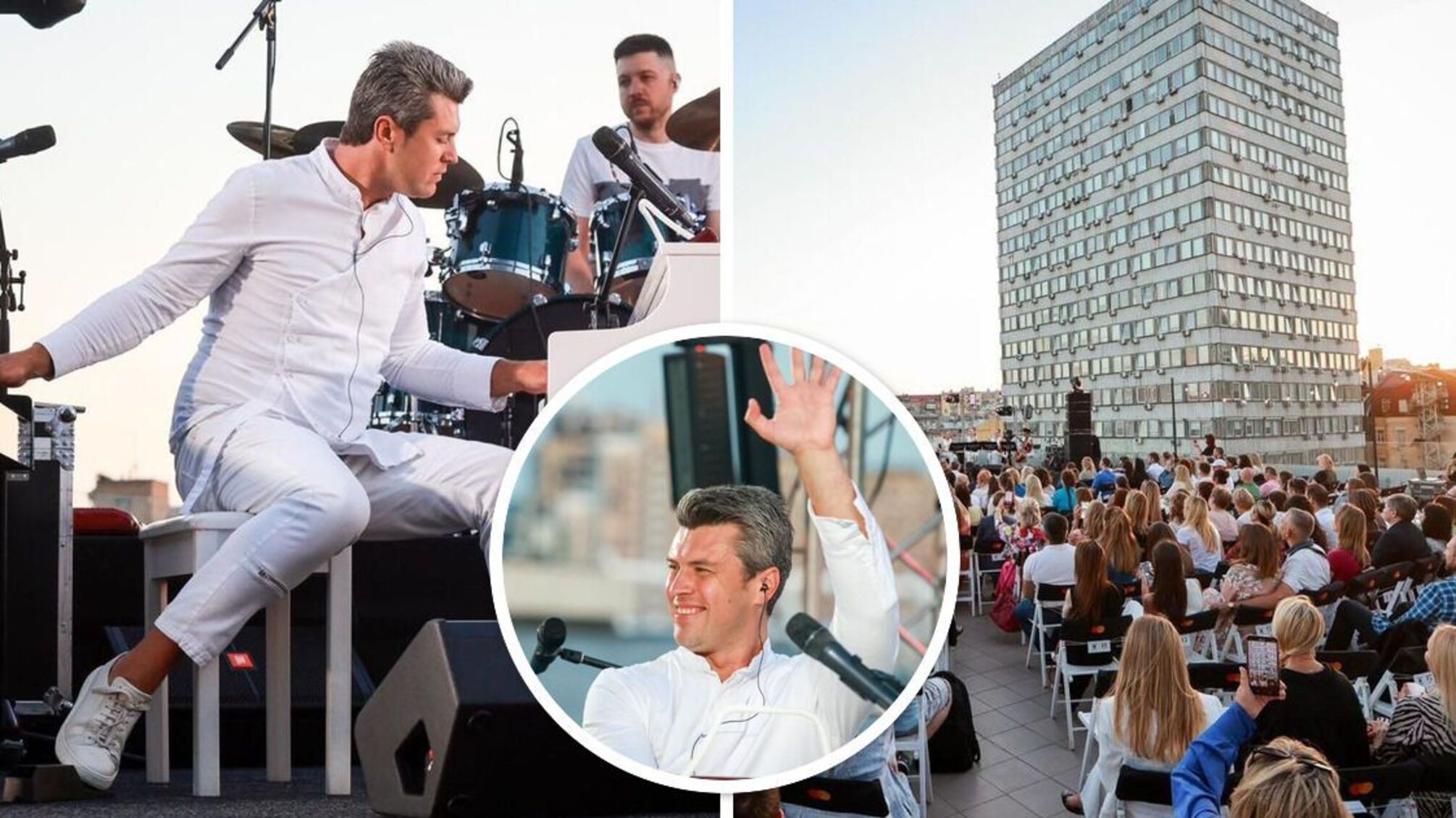 Унікальний концерт Євгена Хмари та Odara на даху Gulliver з волонтерською метою