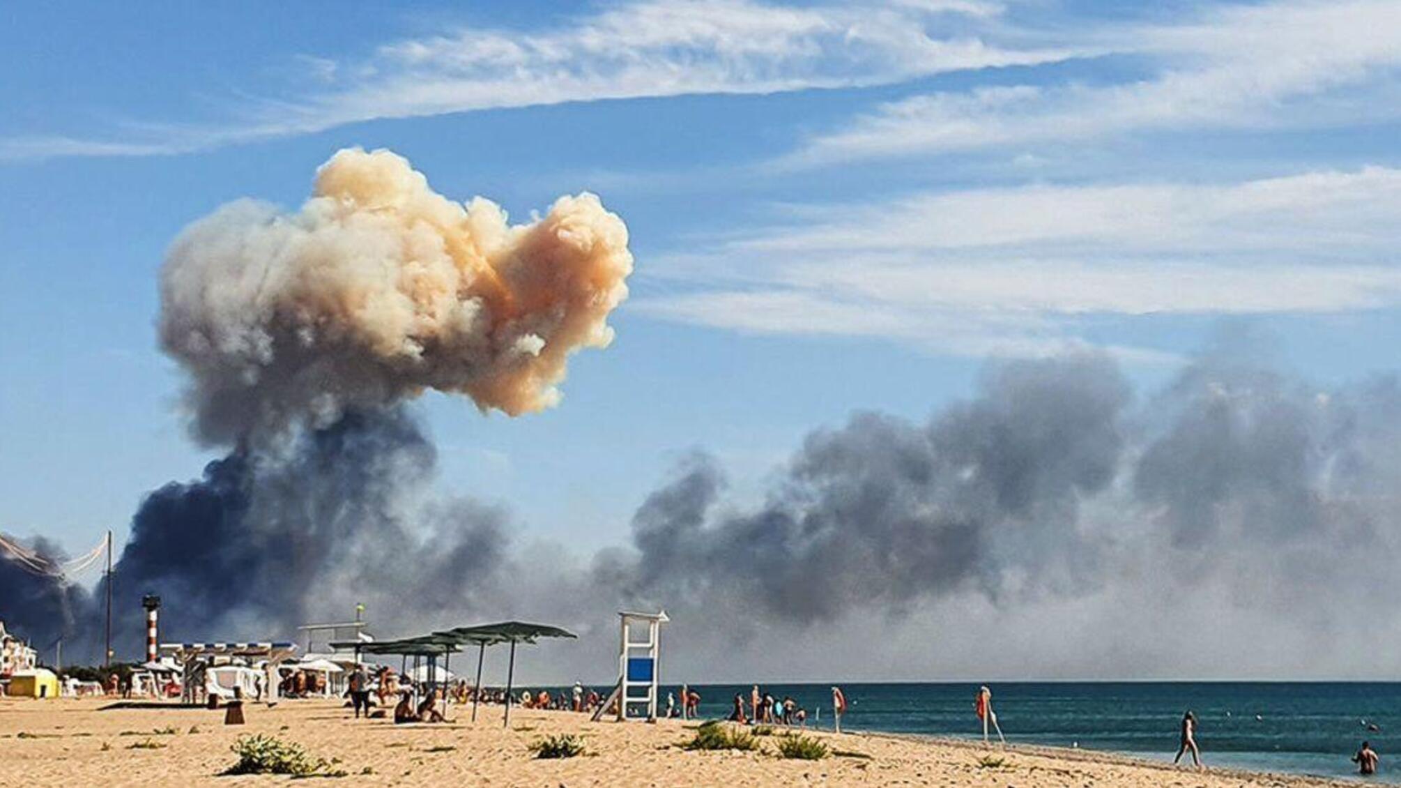 Обломки сбитой ракеты упали на пляж в Учкуевке, полном отдыхающих