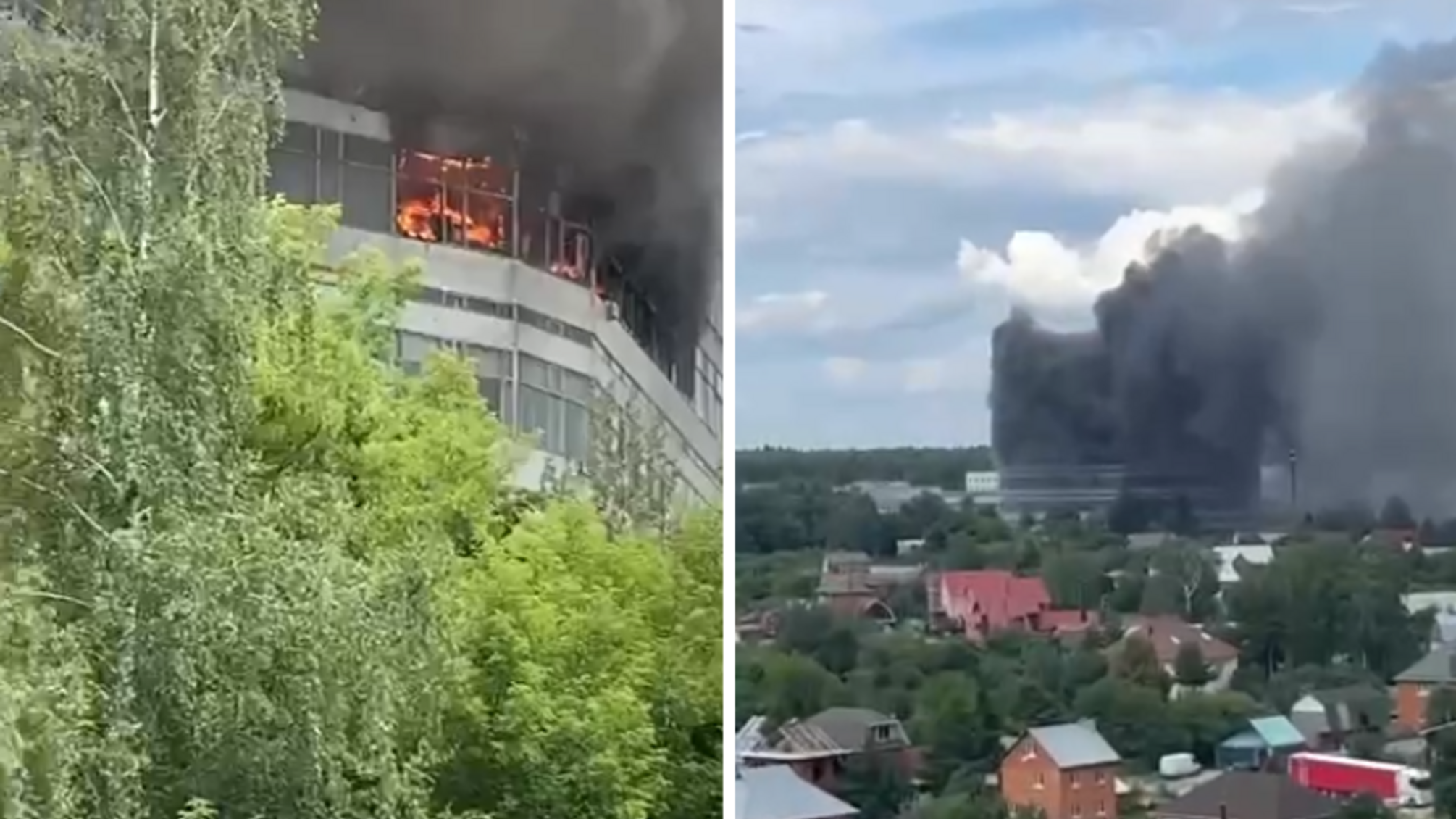 В Подмосковье горит предприятие, выполняющее заказы в оборонном секторе