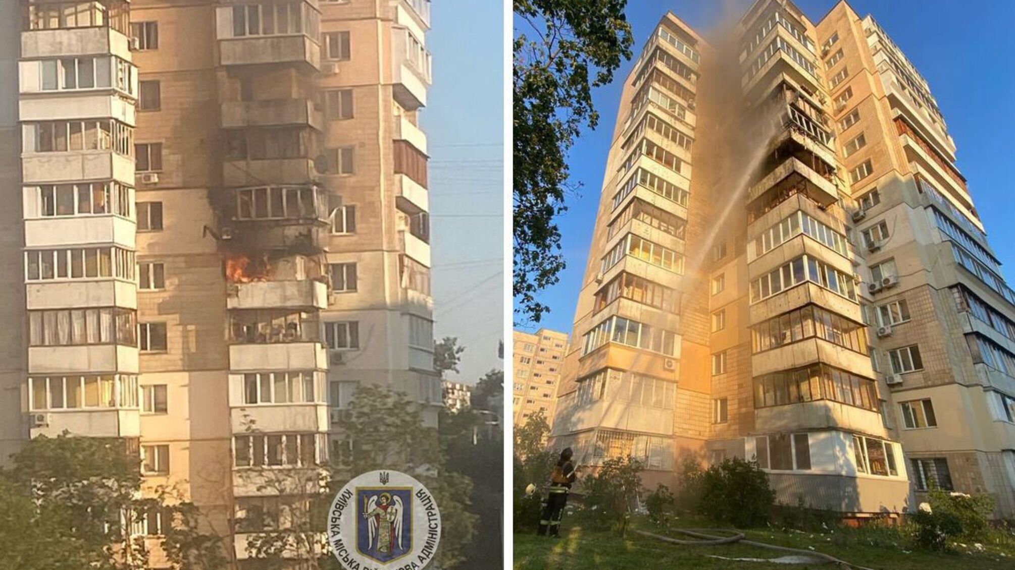 пожежа у будинку після ракетної атаки