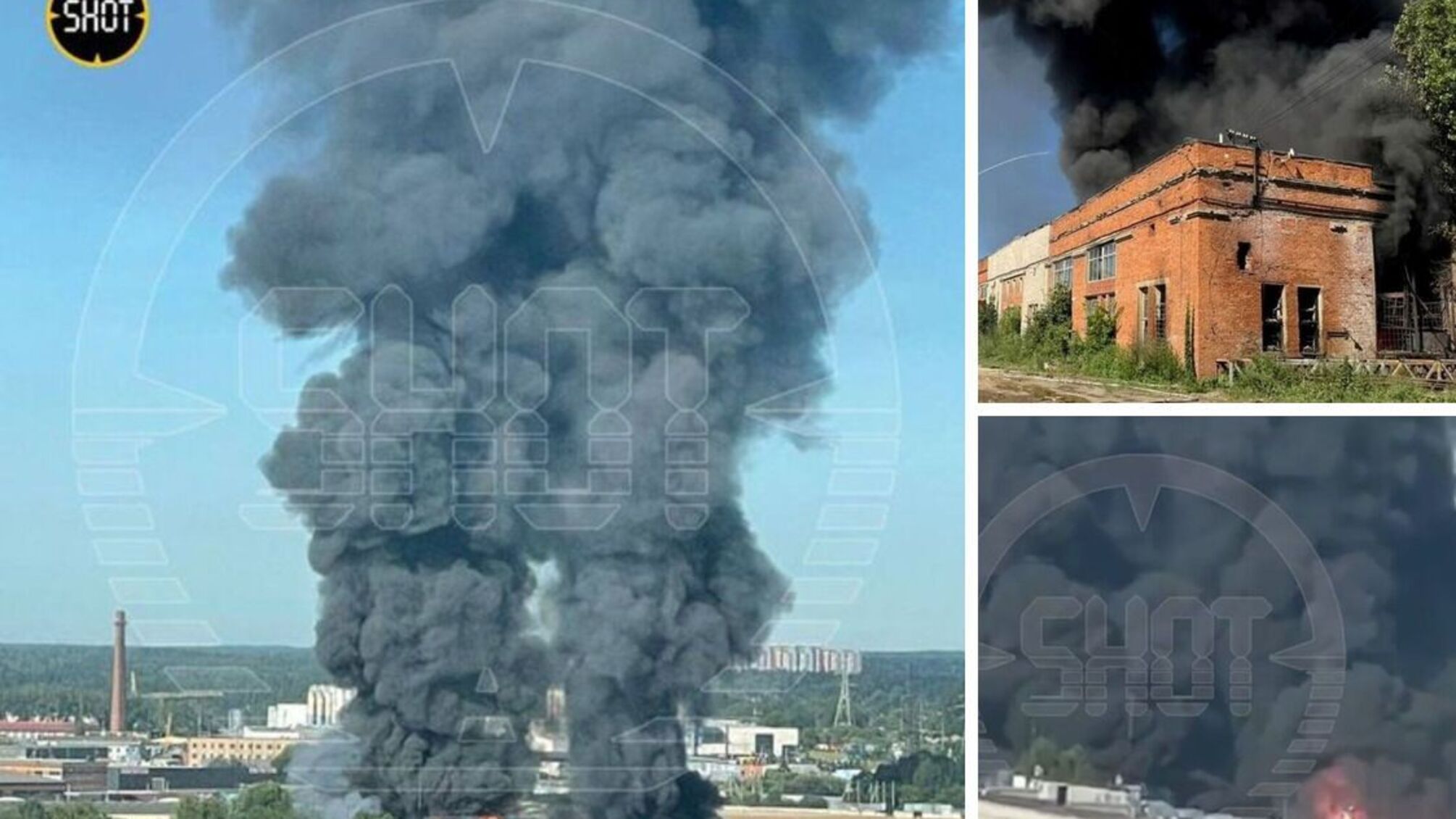 Велика пожежа у росії: на Хімках цех з керамічними плитами 