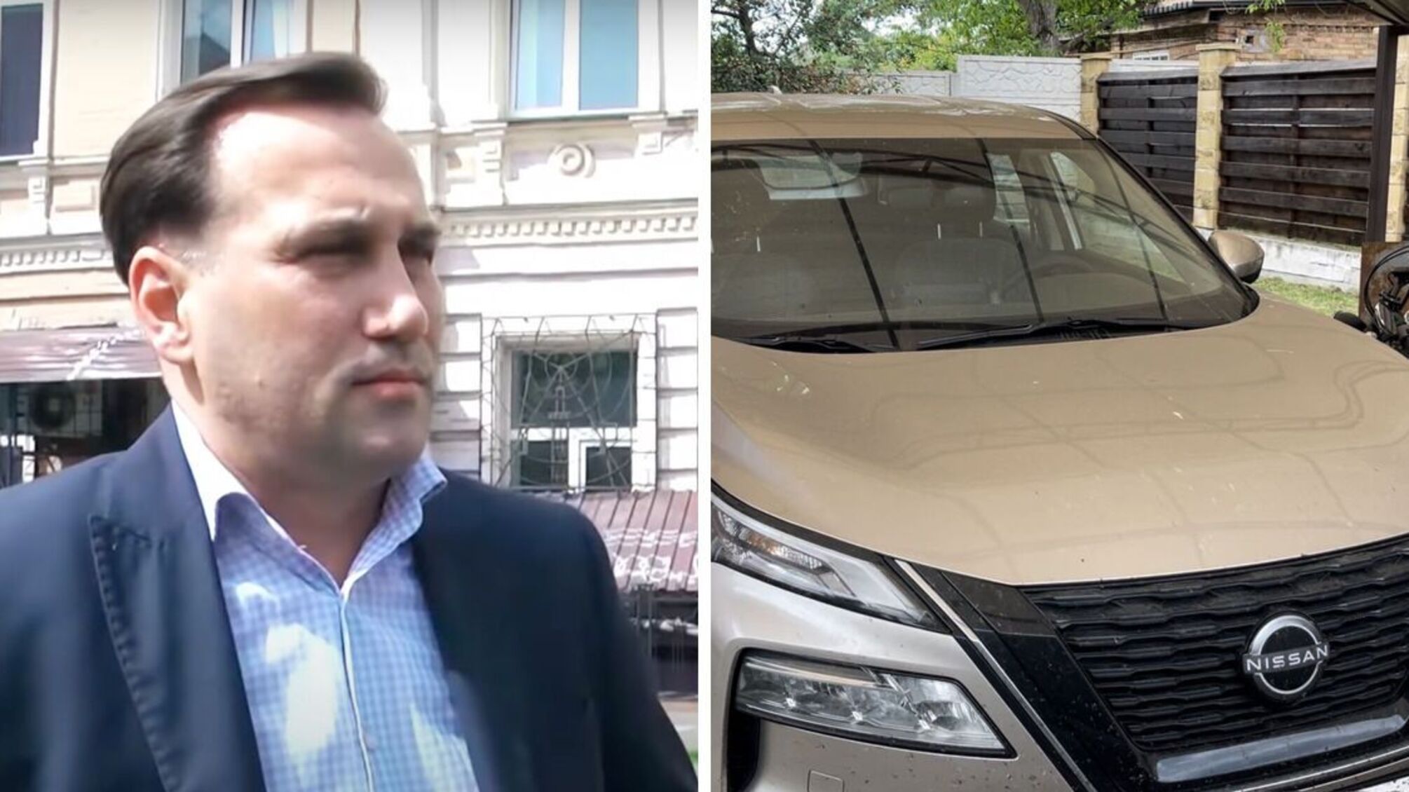 Журналісти зафіксували на території заміського обійстя Максима Гаєвого незадеклароване авто