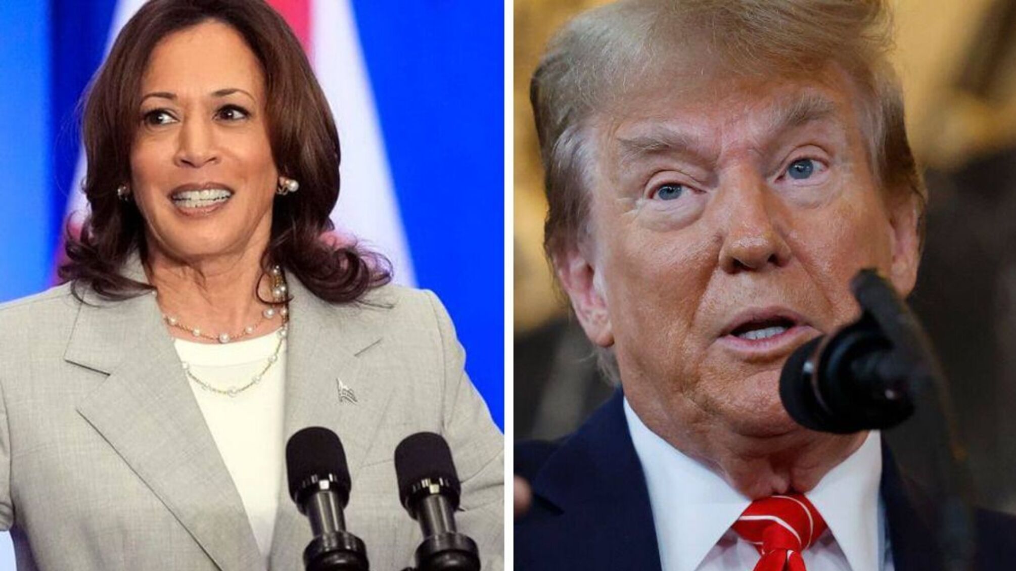 Камала Гаррис лидирует над Трампом в новых данных опроса