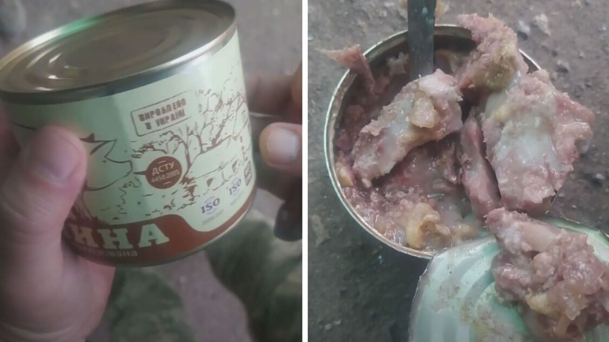 Фронтовик показал солдатскую тушенку