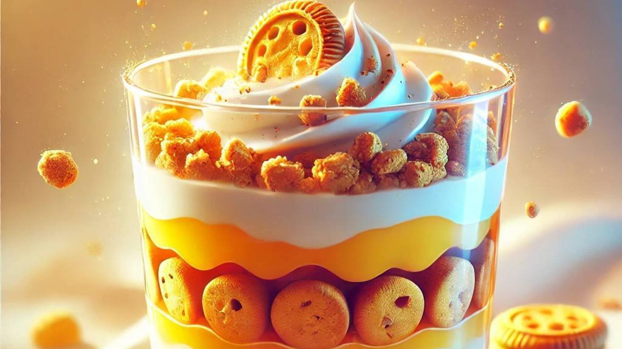 Ванільний пудинг з печивом