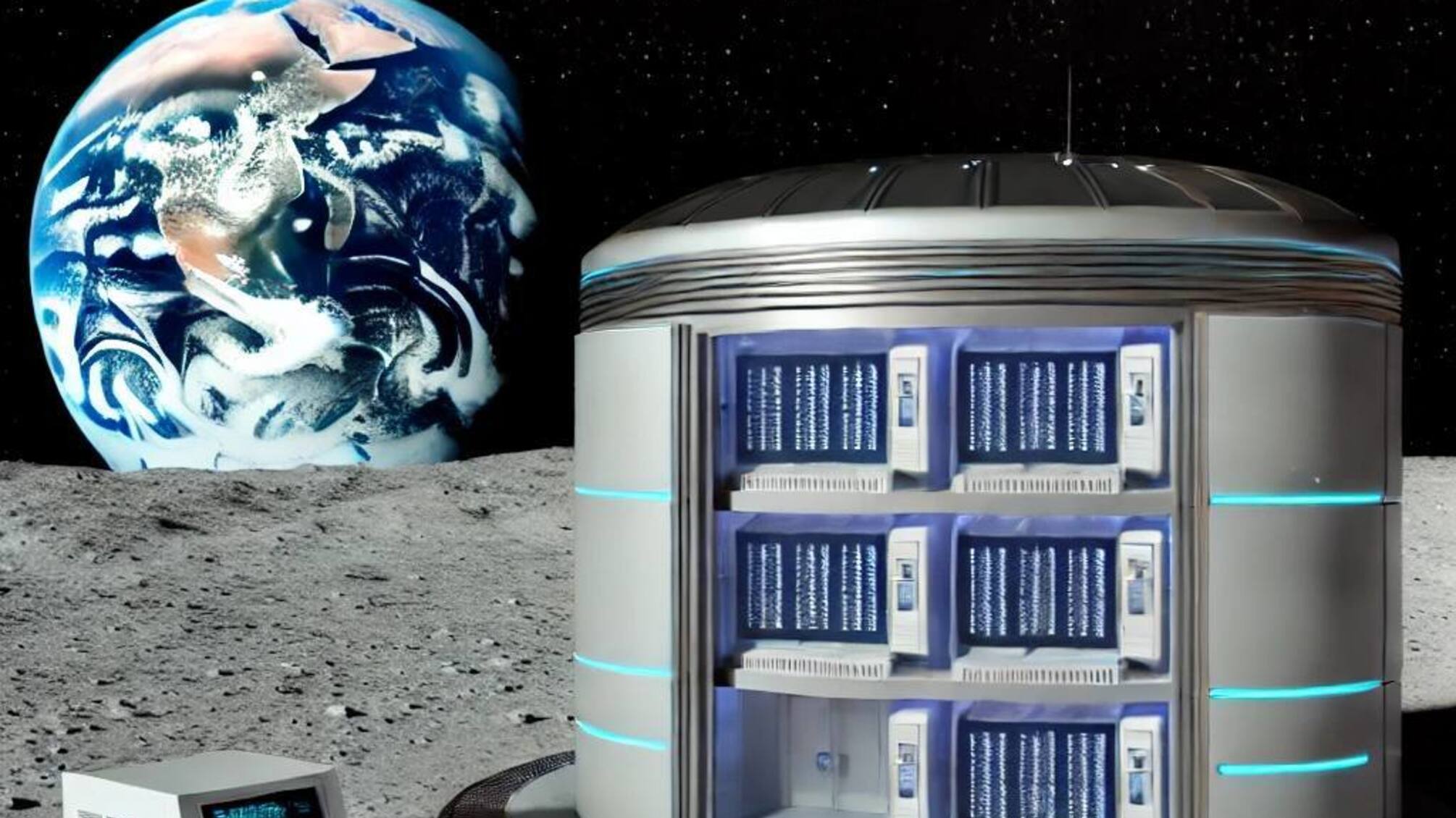 Изображение криохранилища на Луне