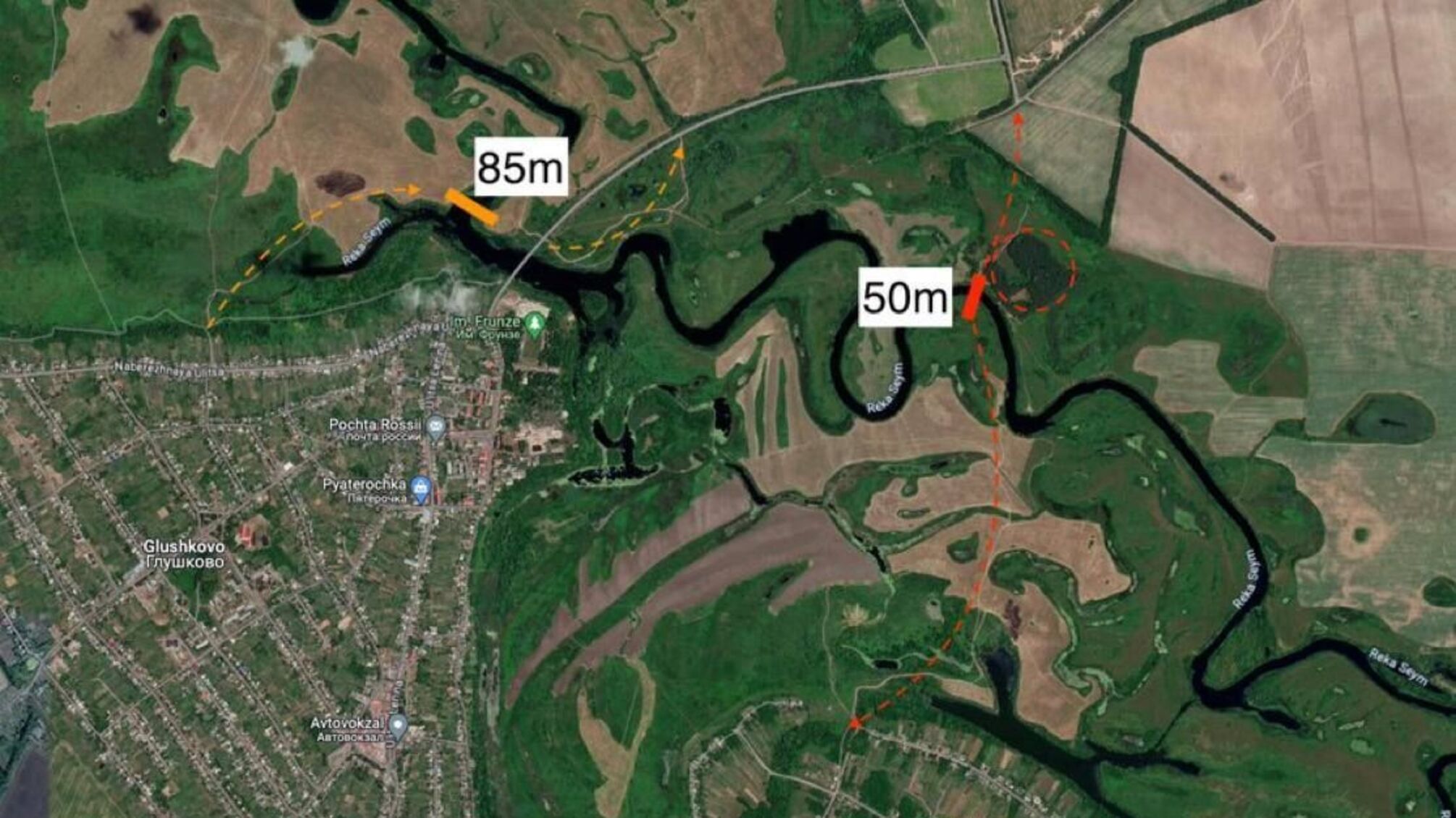 ЗСУ знищили міст через Сейм, окупанти намагаються відновити логістику понтонними мостами