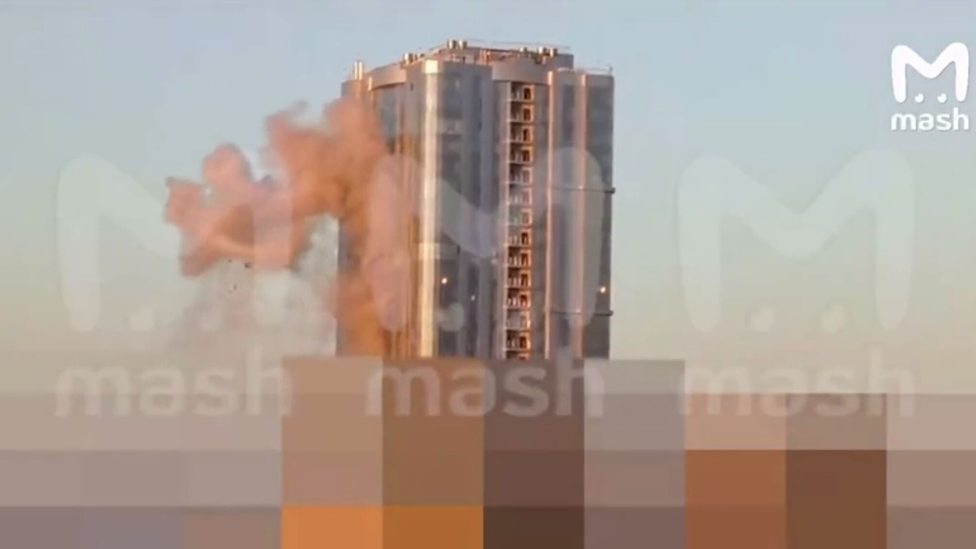 В Саратове разрушена часть высотки Volga Sky