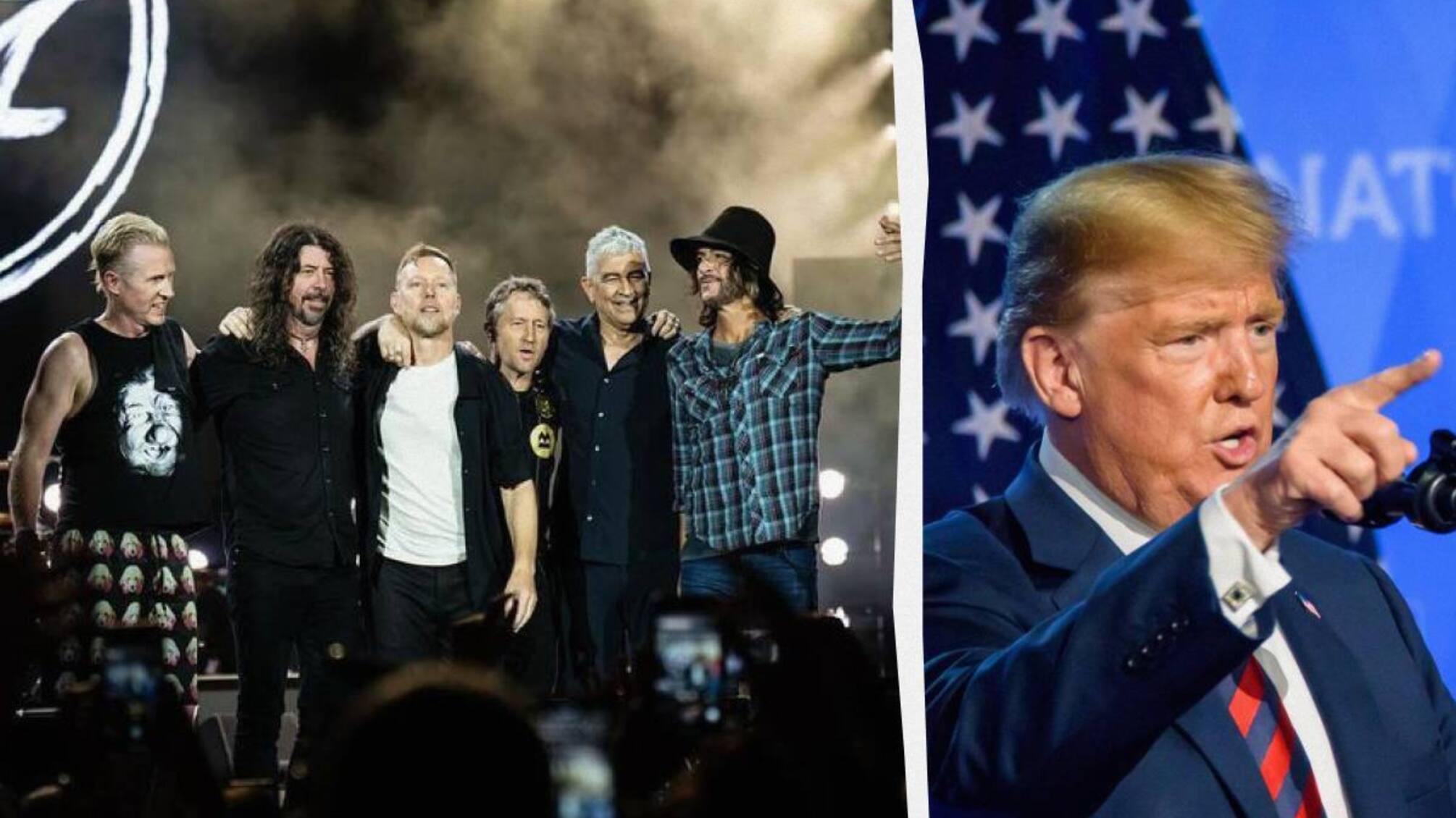 Дональд Трамп снова без разрешения использовал песню на предвыборном митинге, на этот раз — Foo Fighters