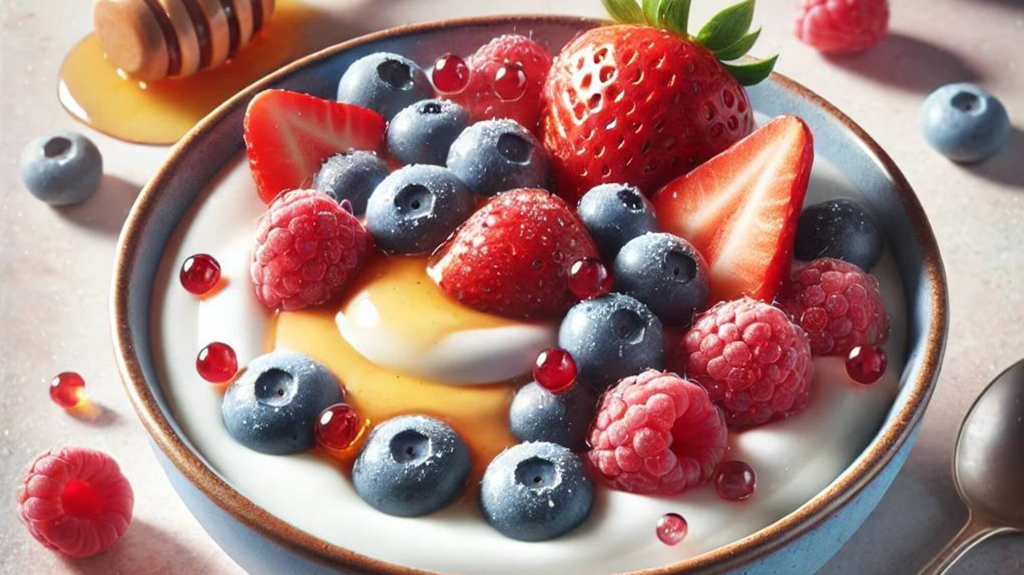 Греческий йогурт с ягодами