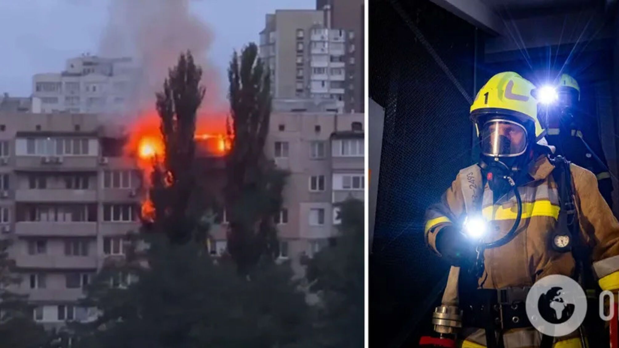 Ужасный пожар в Киеве: девятиэтажка на Шептицкого в огне, слышны крики людей (видео)