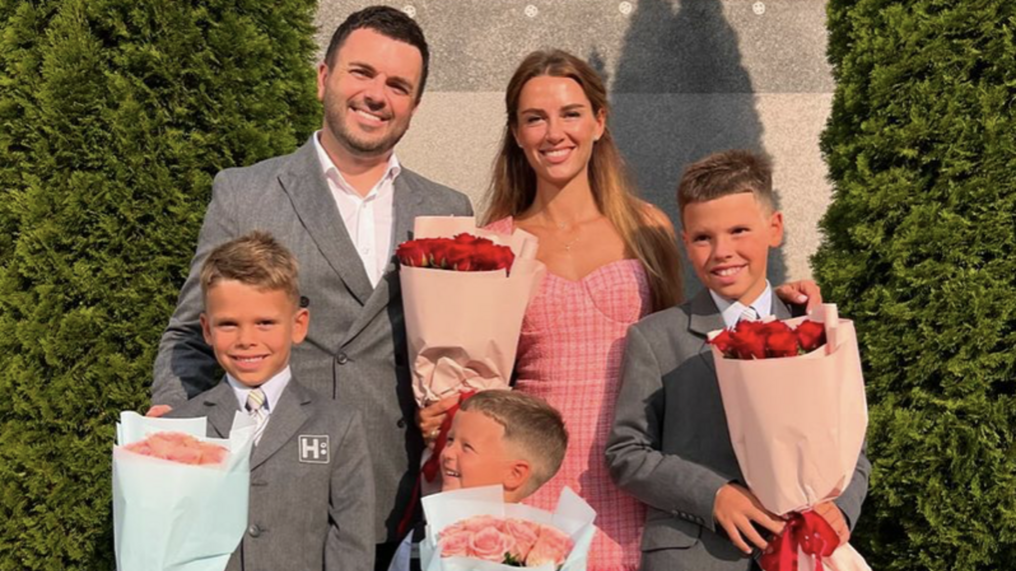 Григорий и Кристина Решетник с сыновьями