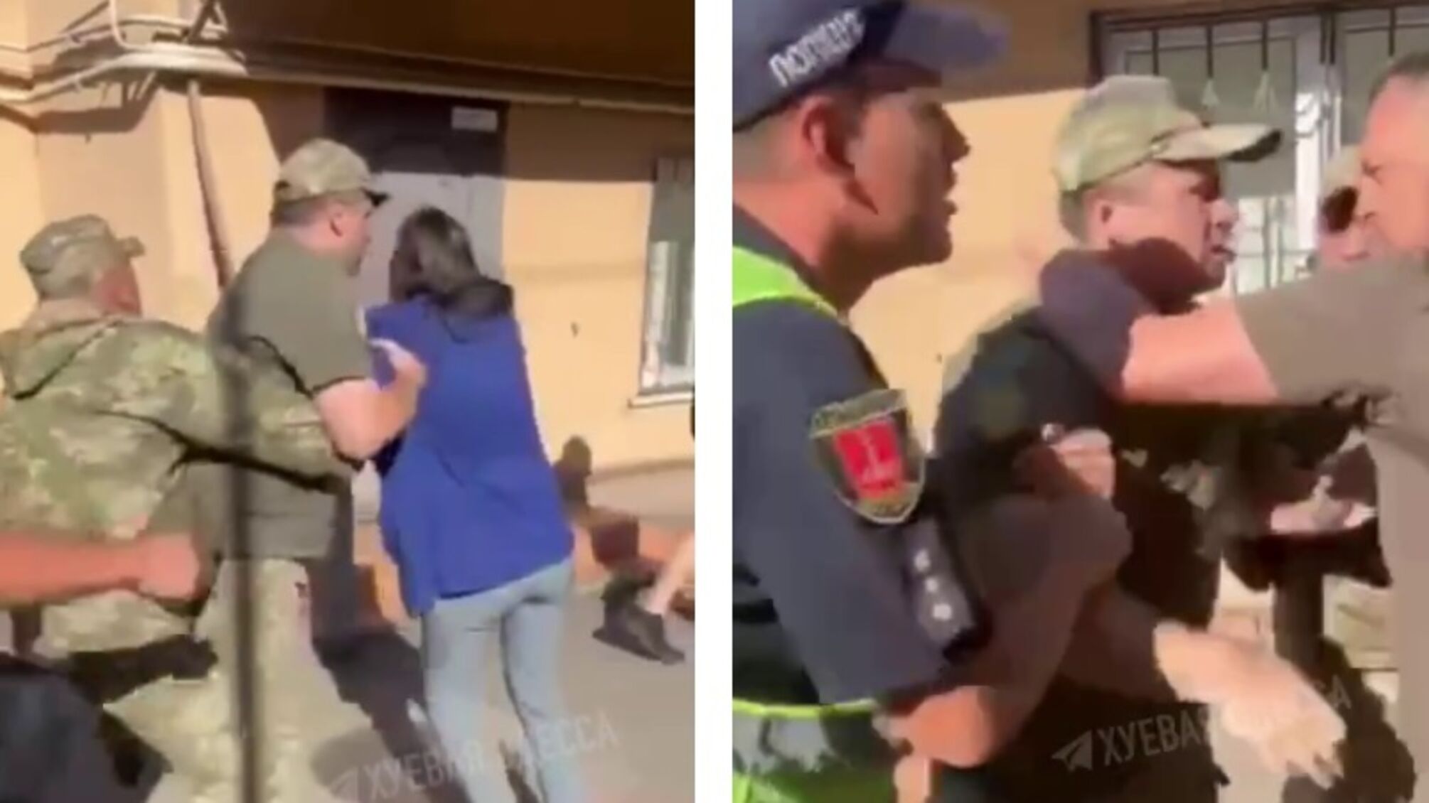 В Одессе женщина блокировала ТЦК, в сеть попало видео инцидента