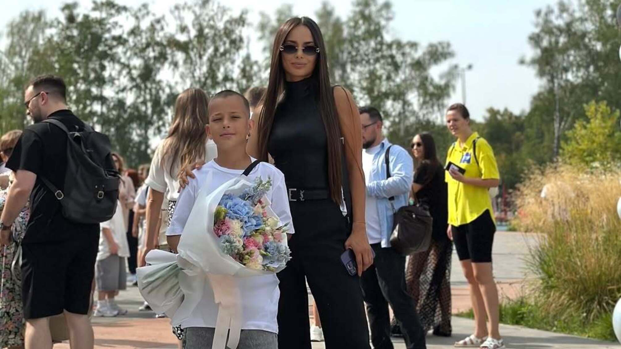 Ксения Мишина с сыном Платоном