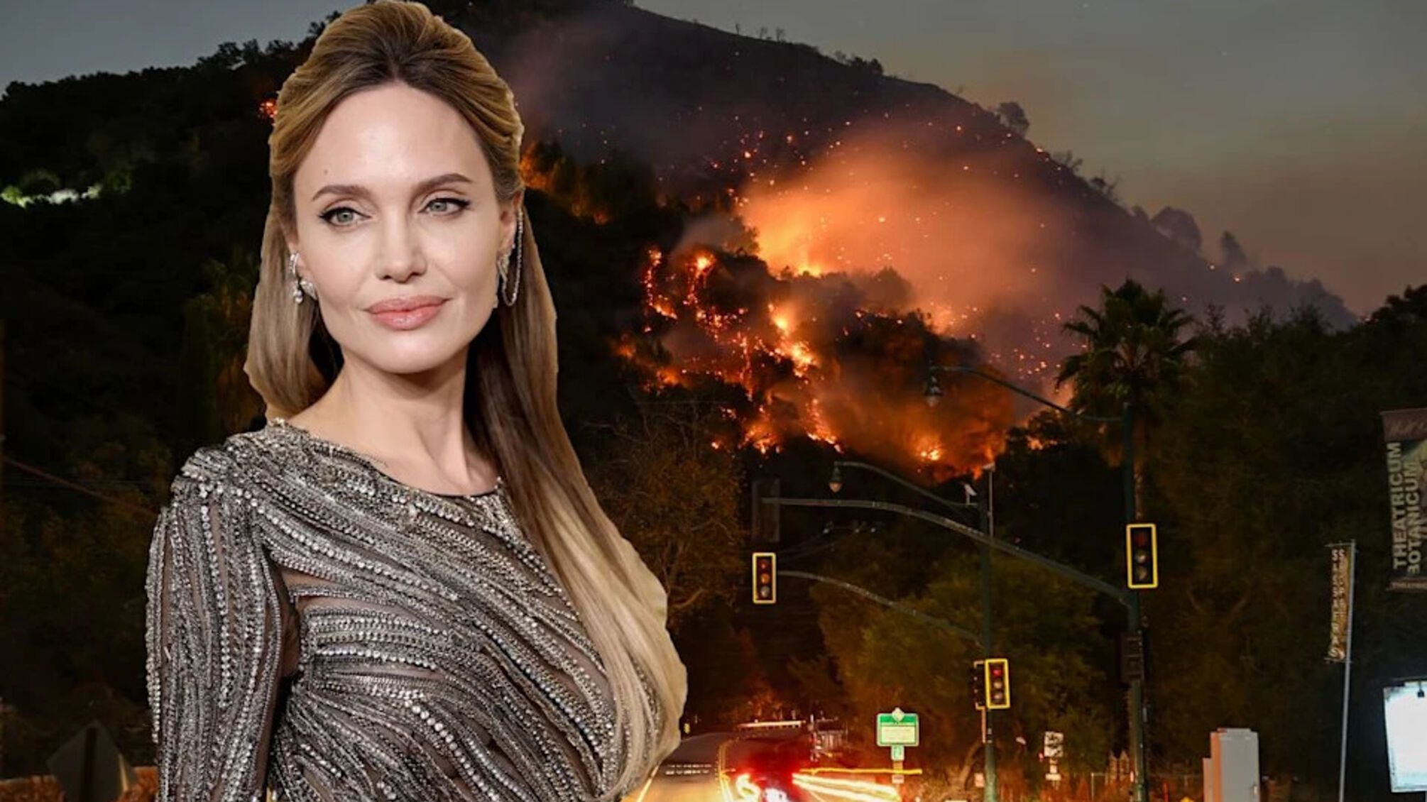 Анджелина Джоли и ее сын Нокс помогают эвакуированным из-за пожаров в Лос-Анджелесе